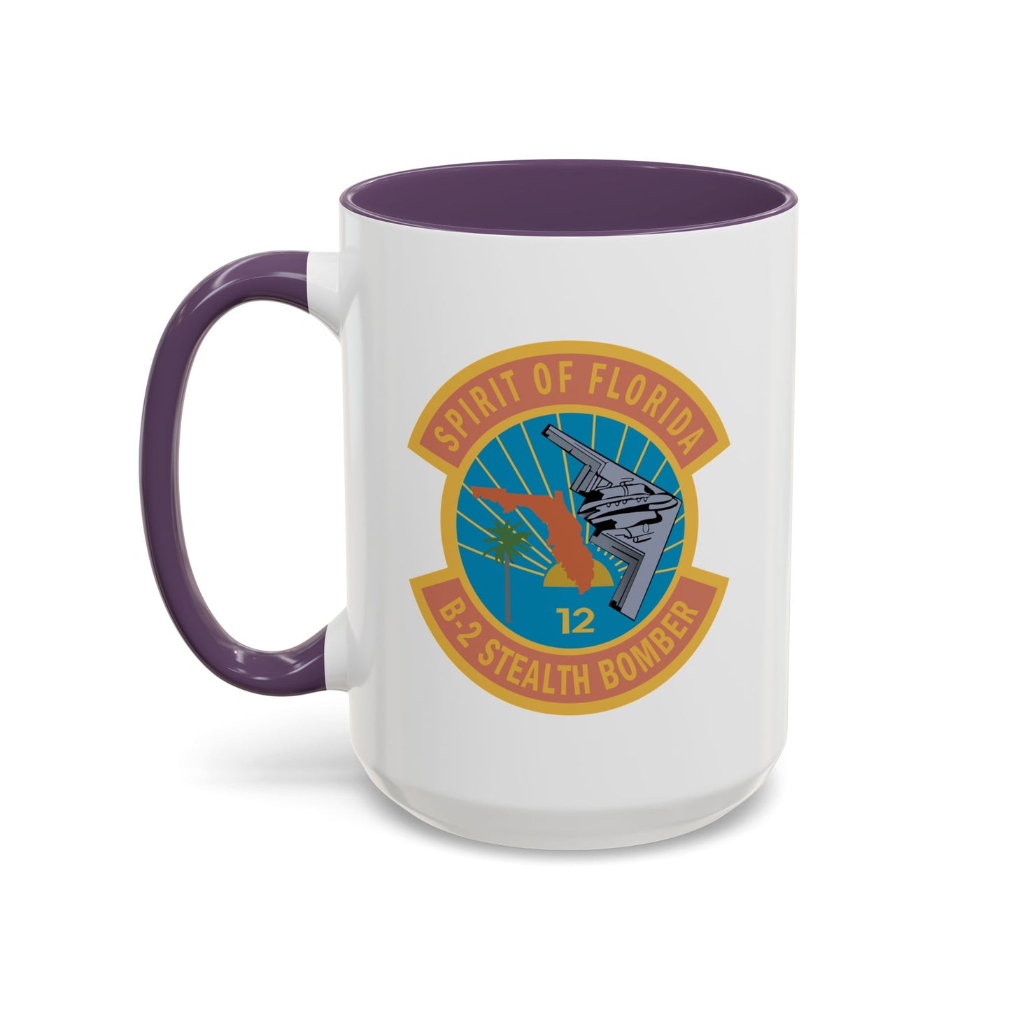 Accent Coffee Mug (11oz & 15oz) - USAF - B2 - Spirit of Florida - Stealth Bomber wo txt X 300