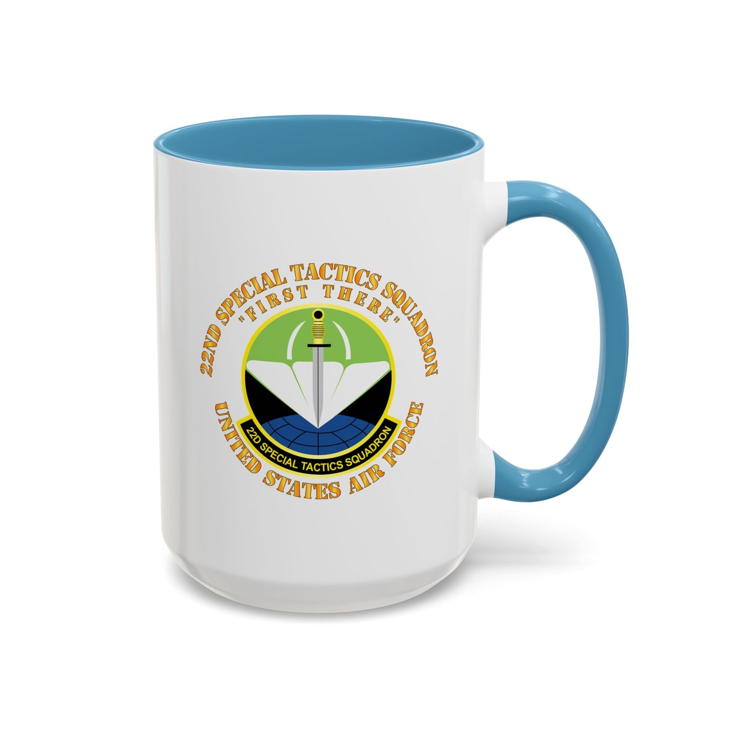 Accent Coffee Mug (11oz & 15oz) - USAF - 22nd Special Tactics Squadron - First There X 300