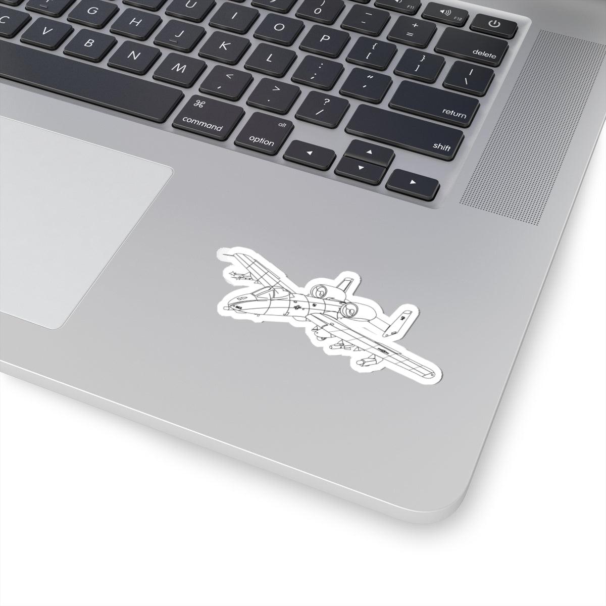 Kiss-Cut Stickers - Aircraft - A10 - Front - Top - Oblique - LA X 300