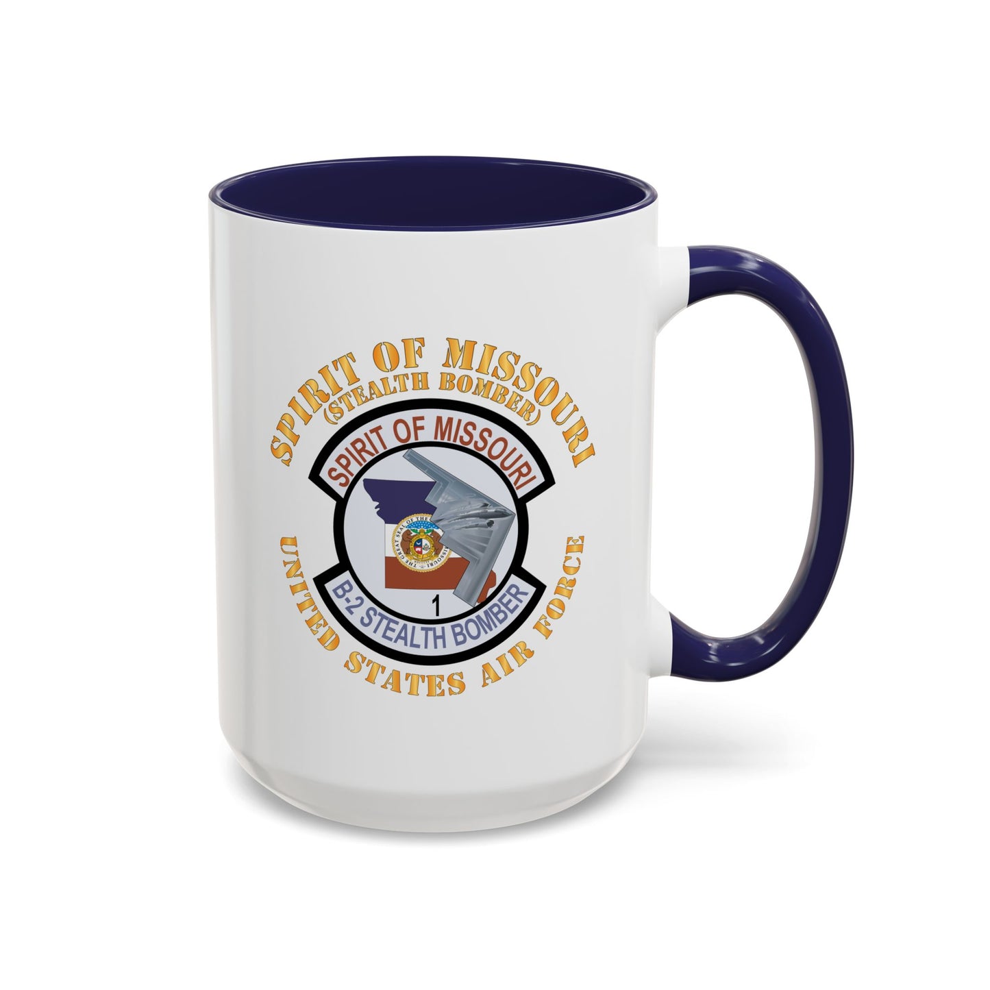 Accent Coffee Mug (11oz & 15oz) - USAF - B2 - Spirit of Missouri Stealth Bomber X 300