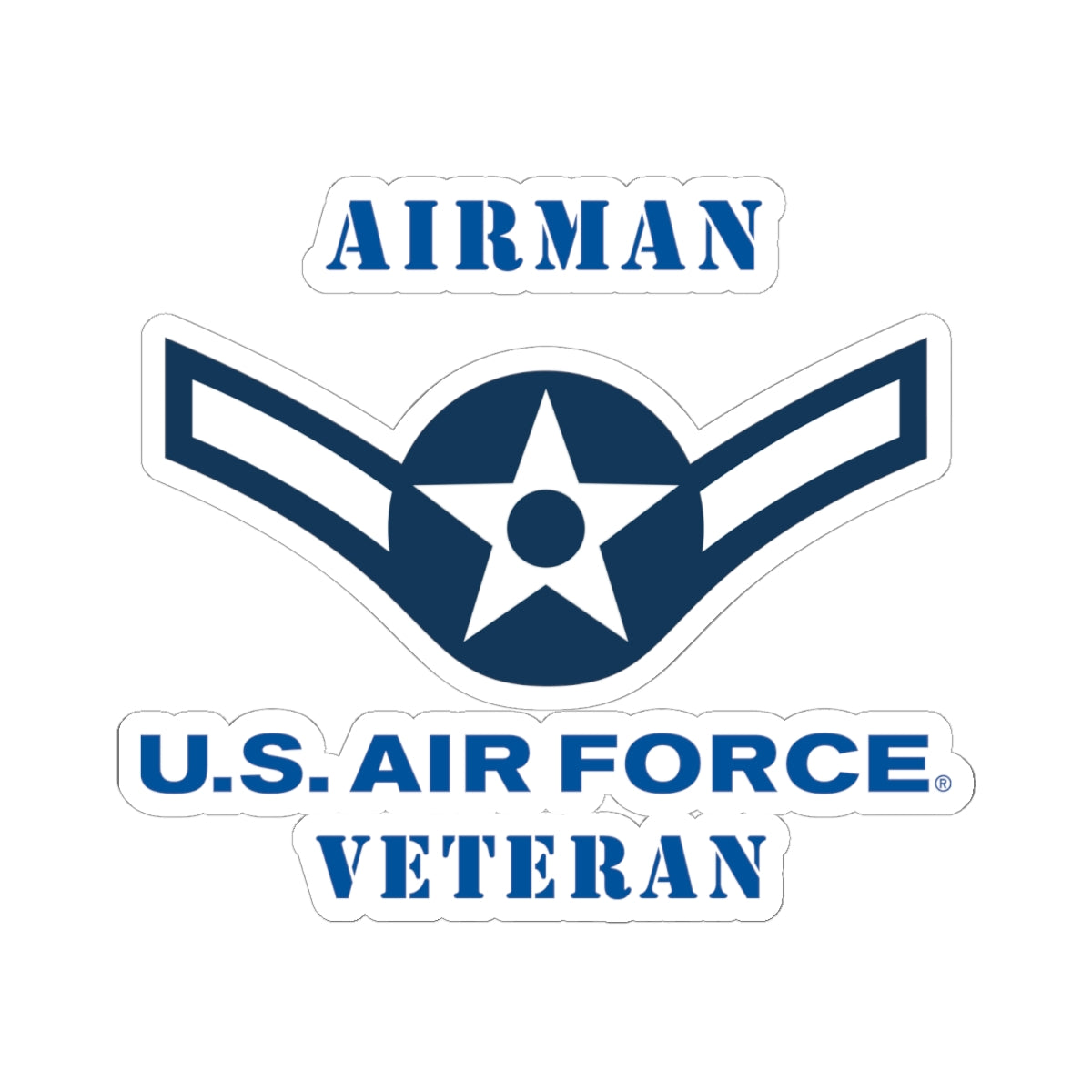Kiss-Cut Stickers - USAF - Airman (E2) - 2020 - US Air Force - Veteran