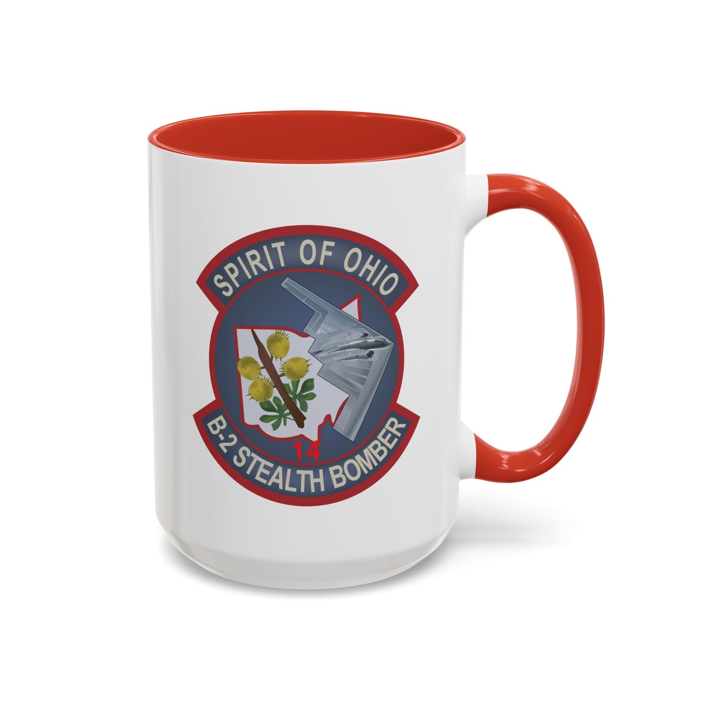 Accent Coffee Mug (11oz & 15oz) - USAF - B2 - Spirit of Ohio - Stealth Bomber wo txt X 300