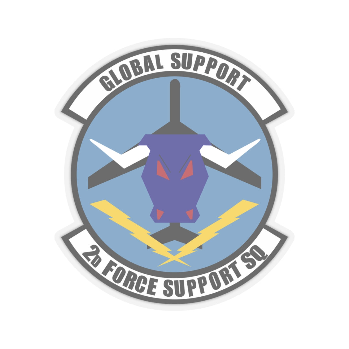 Kiss-Cut Stickers - USAF - 2d  Force Support Squadron wo txt