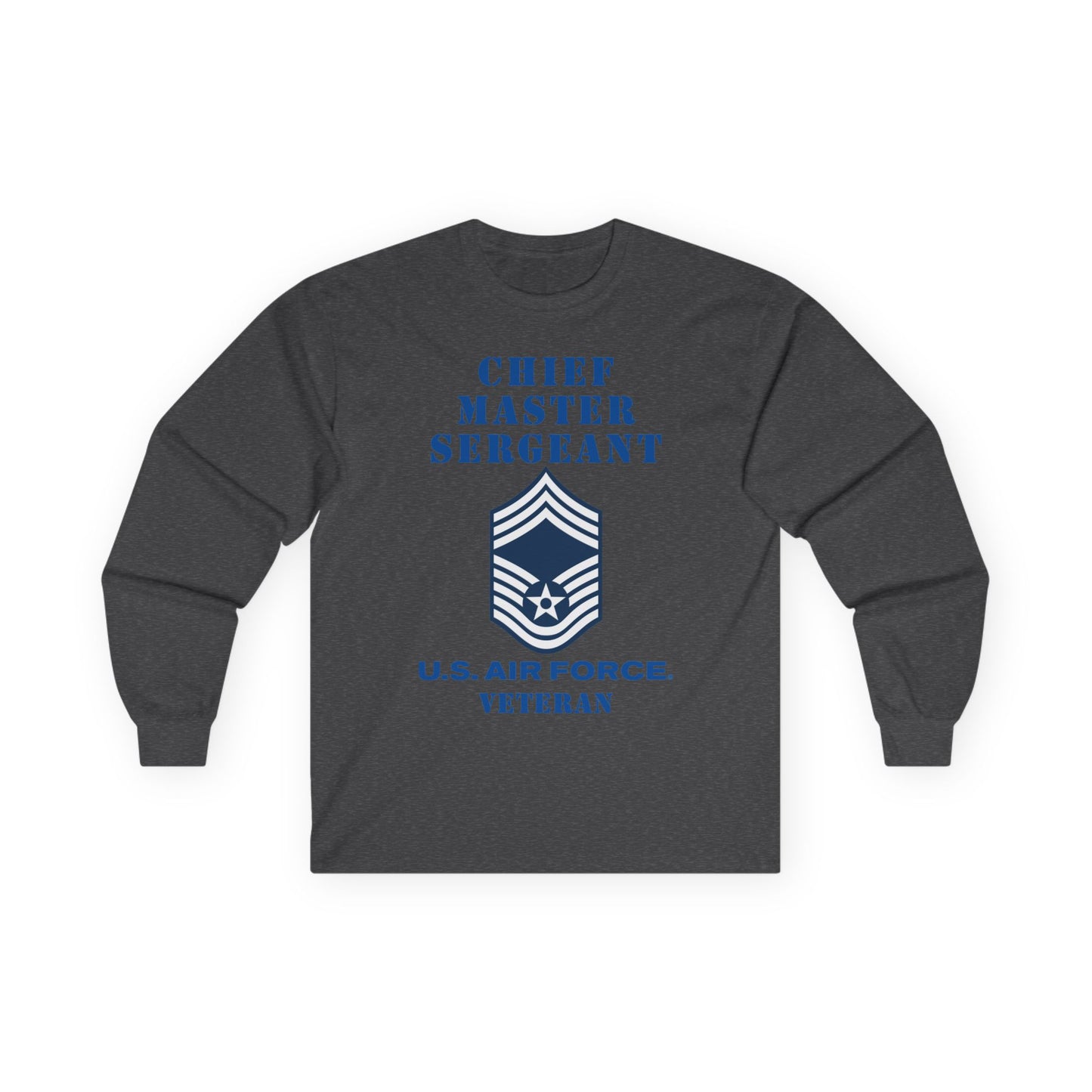 Unisex Ultra Cotton Long Sleeve Tee - USAF - Chief Master Sergeant (E9a) - 2020 - Veteran