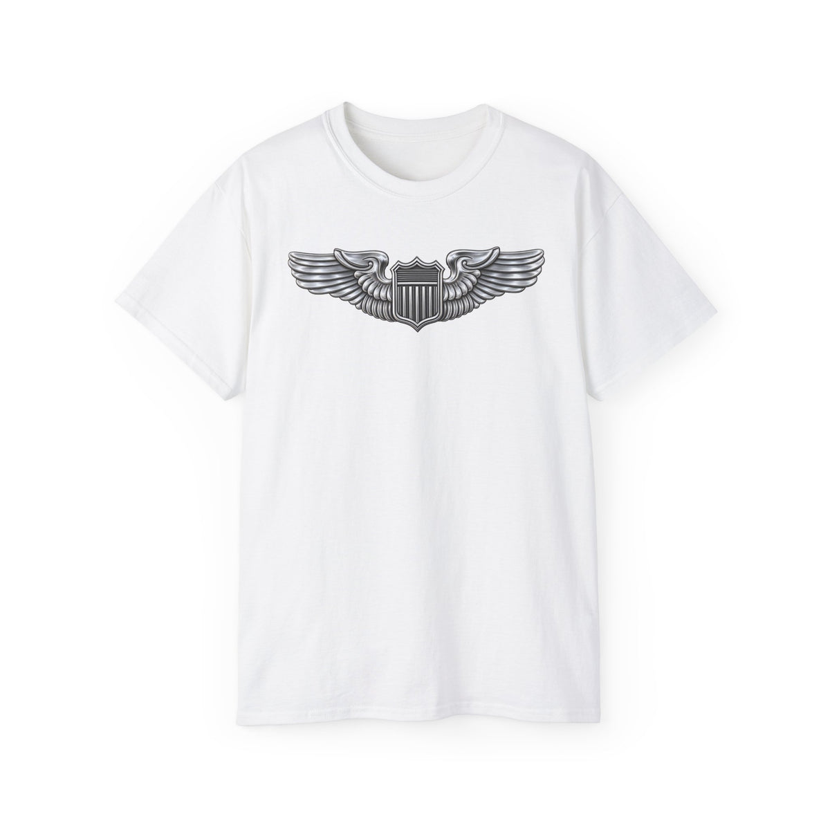 Unisex Ultra Cotton Tee - USAF - Basic Pilot Badge wo Txt - 3D - Enhanced