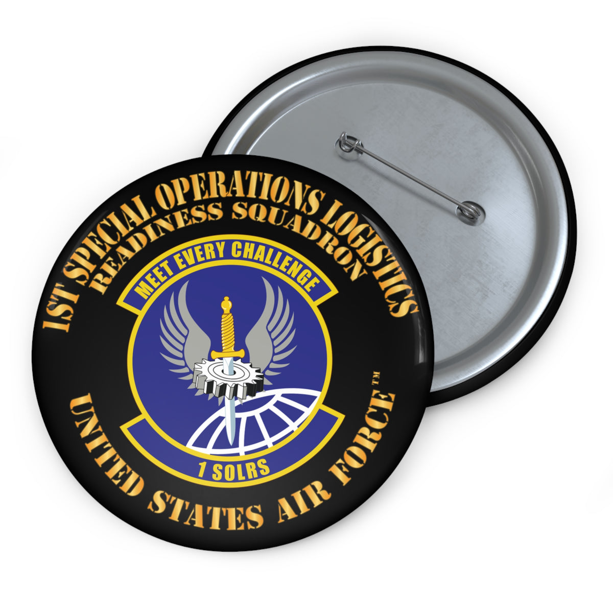 Custom Pin Button - USAF - 1st Special Operations Logistics Readiness Squadron X 300