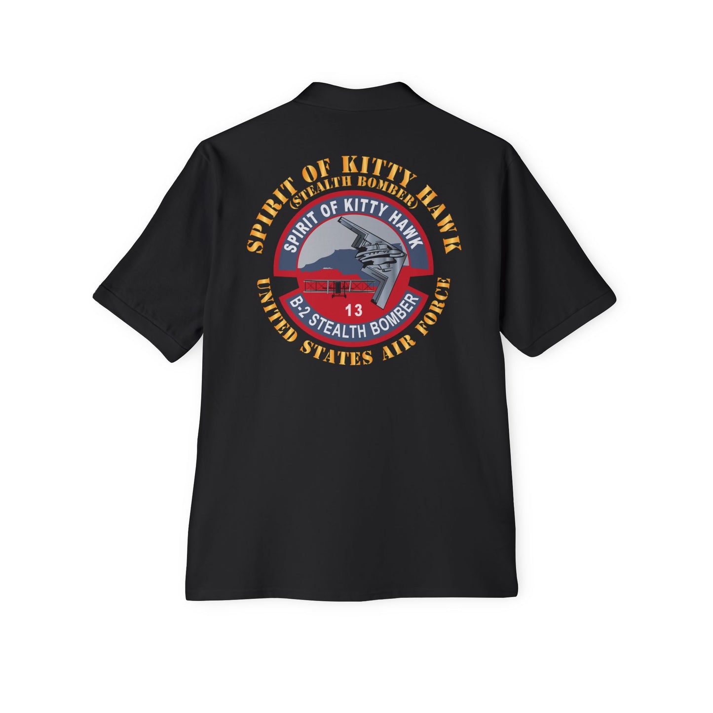 Men's Piqué Polo - USAF - B2 - Spirit of Kitty Hawk - Stealth Bomber X 300