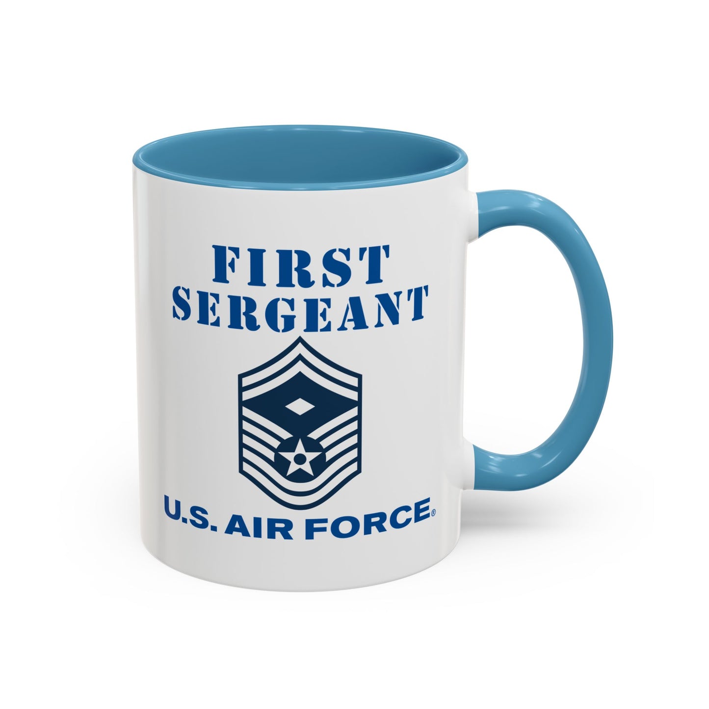 Accent Coffee Mug (11oz & 15oz) - USAF - First Sergeant (E8b) - 2020 - US Air Force w Text X 300