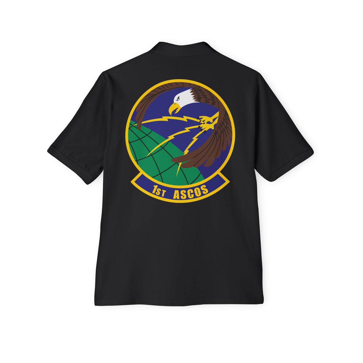 Men's Piqué Polo - USAF - 1st Air & Space Communications Operations Sq wo txt X 300