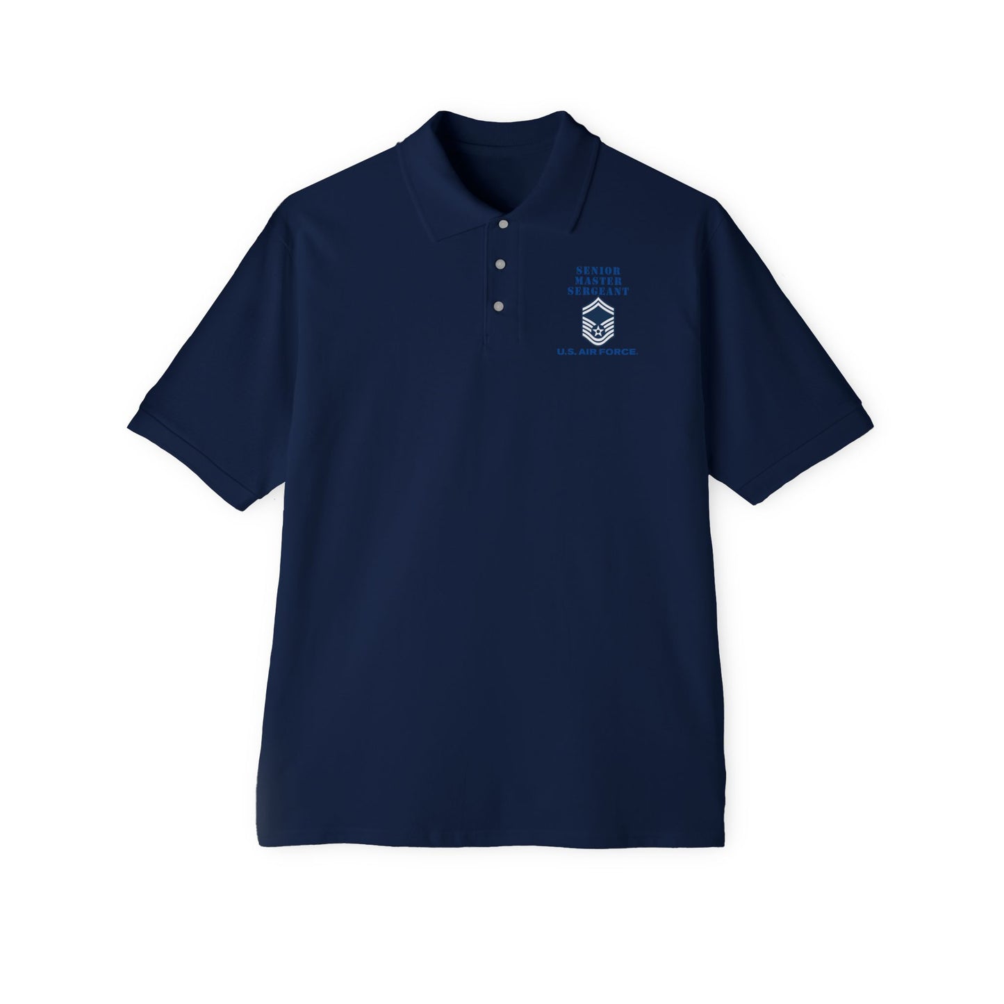 Men's Piqué Polo -USAF - Senior Master Sergeant (E8a) - 2020 - US Air Force w Text X 300