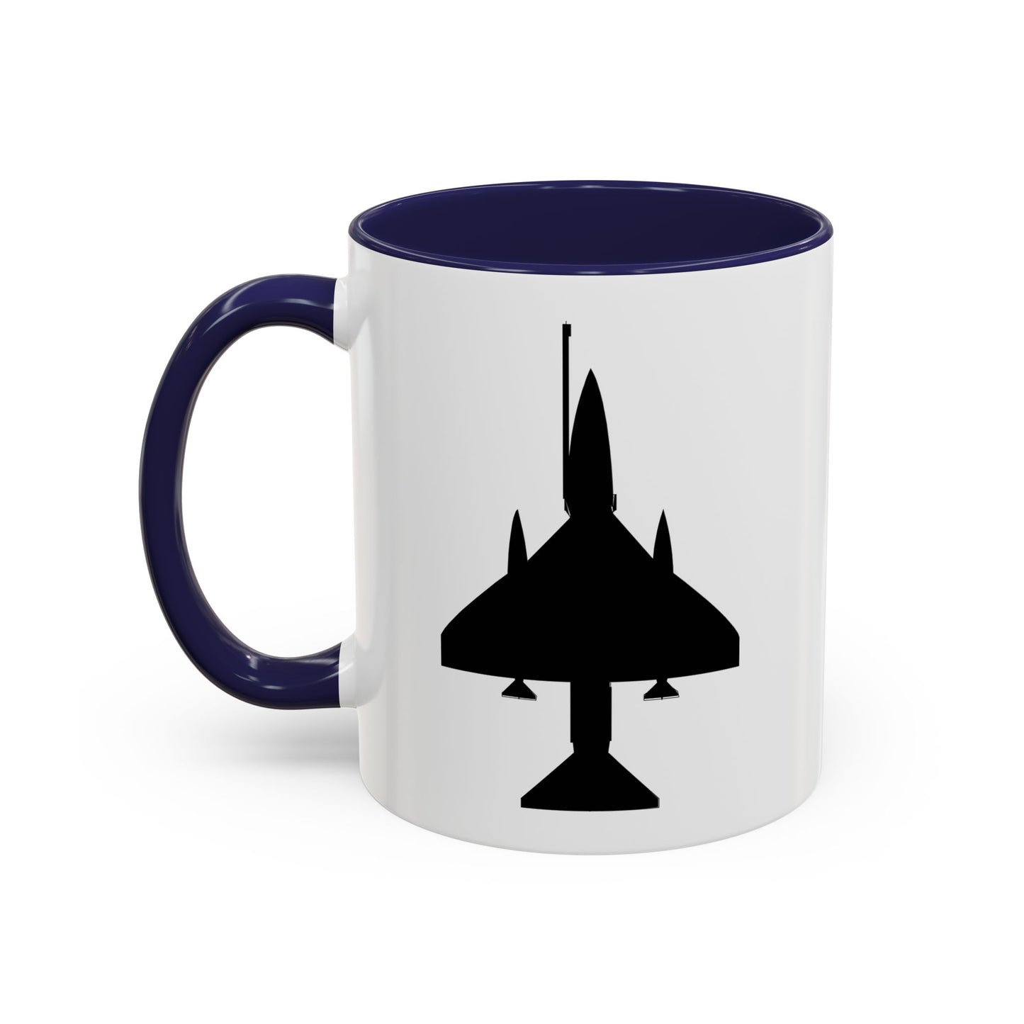 Accent Coffee Mug (11oz & 15oz) - Aircraft - A-4 SkyHawk - Top - Silhouette X 300