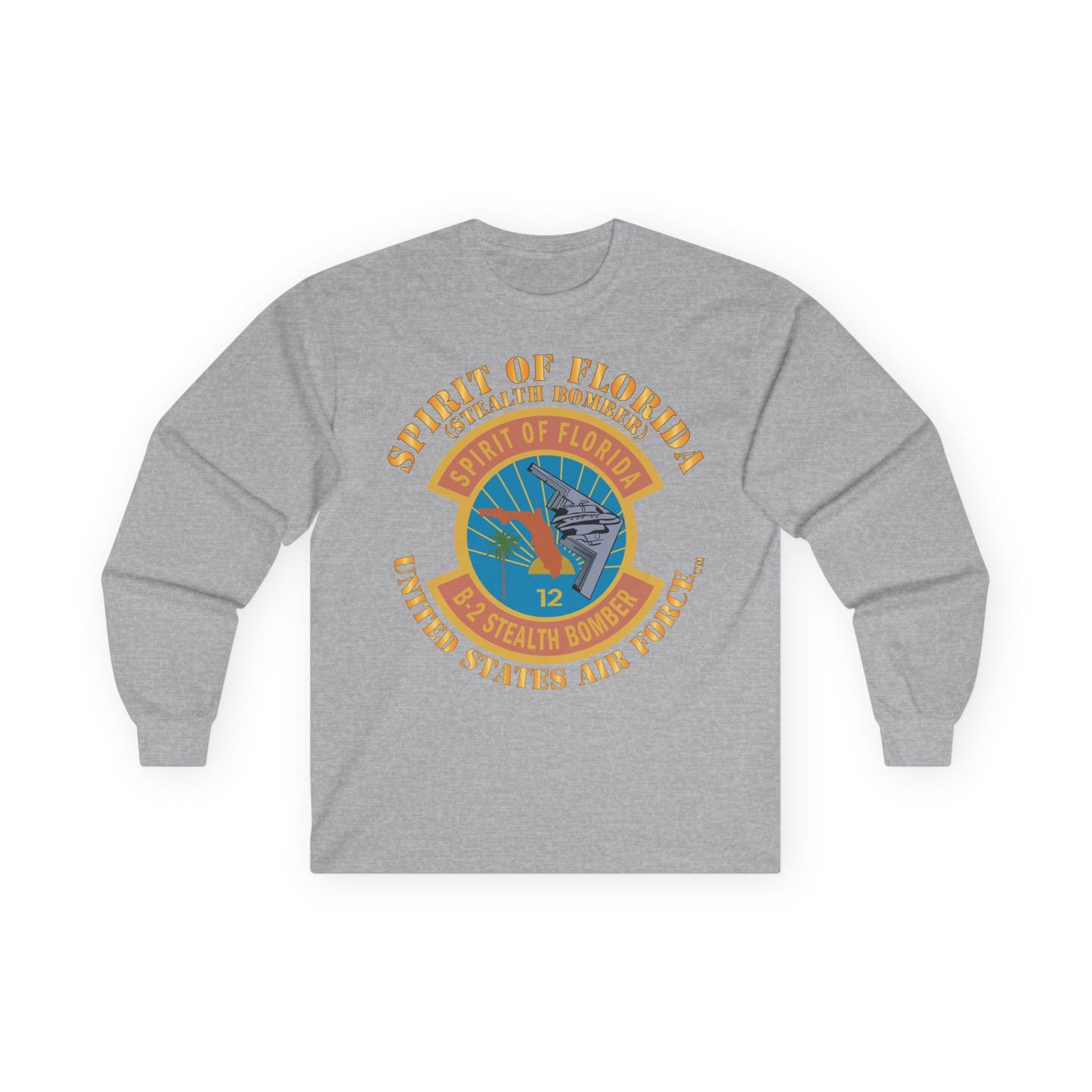 Unisex Ultra Cotton Long Sleeve Tee - USAF - B2 - Spirit of Florida - Stealth Bomber X 300