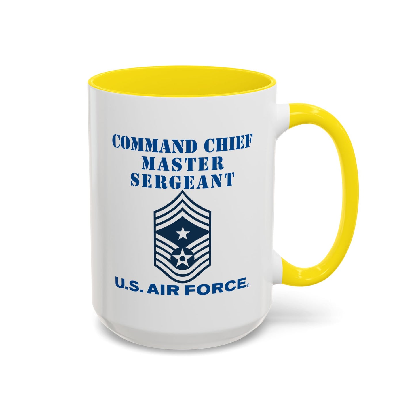 Accent Coffee Mug (11oz & 15oz) - USAF - Command Chief Master Sergeant (E9c) - 2020 - US Air Force w Text X 300
