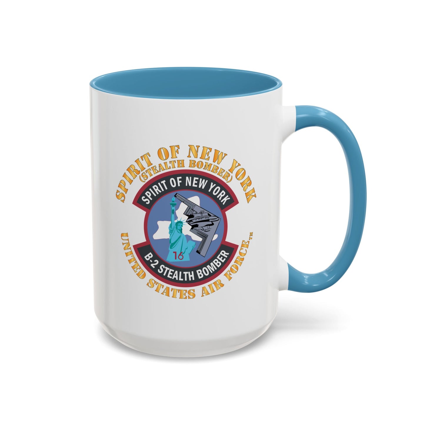Accent Coffee Mug (11oz & 15oz) - USAF - B2 - Spirit of New York - Stealth Bomber X 300