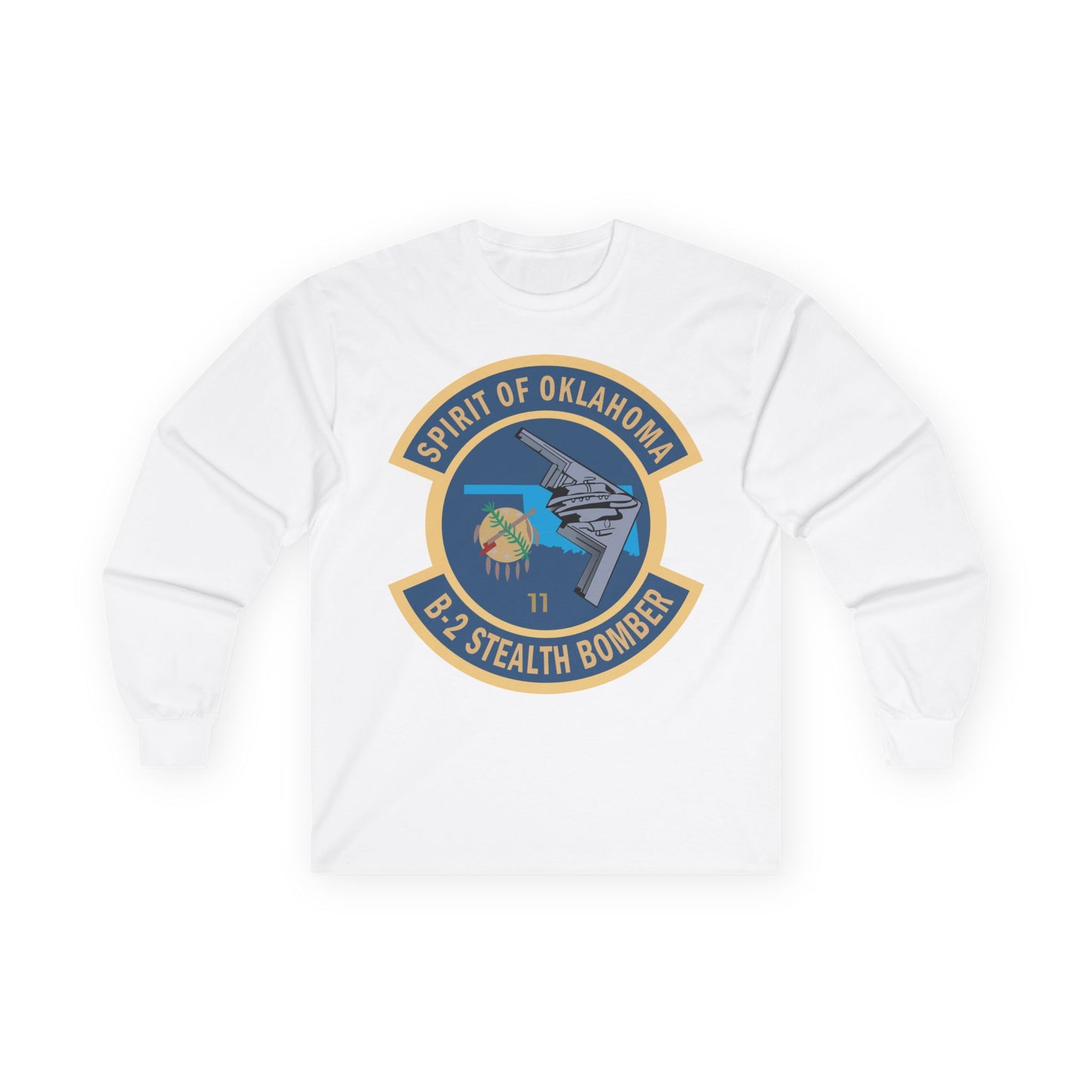 Unisex Ultra Cotton Long Sleeve Tee - USAF - B2 - Spirit of Oklahoma - Stealth Bomber wo txt X 300