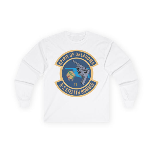 Unisex Ultra Cotton Long Sleeve Tee - USAF - B2 - Spirit of Oklahoma - Stealth Bomber wo txt X 300