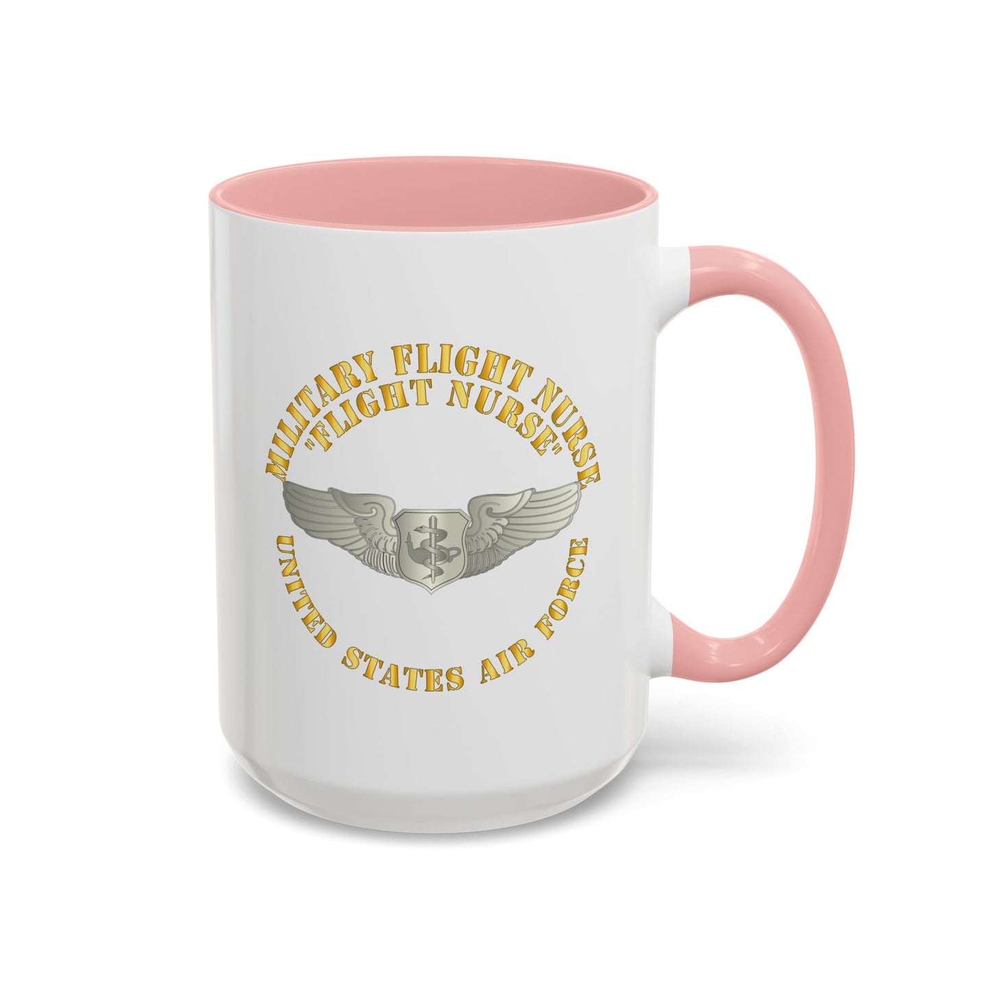 Accent Coffee Mug (11oz & 15oz) - USAF - Military Flight Nurse - Flight Nurse - Basic