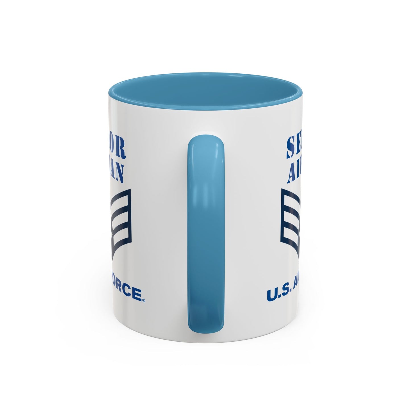 Accent Coffee Mug (11oz & 15oz) - USAF - Senior Airman (E4) - 2020 - US Air Force w Text X 300
