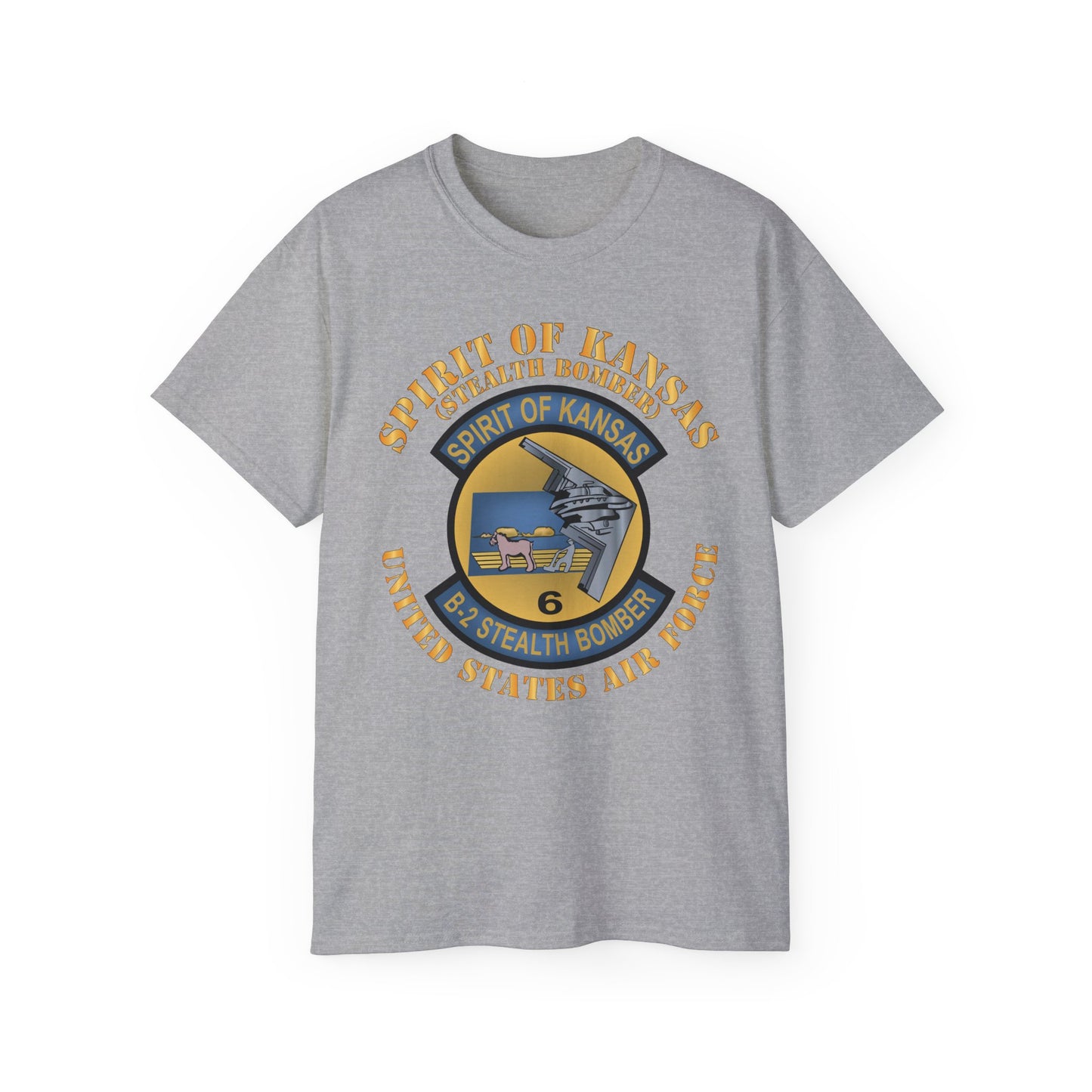 Unisex Ultra Cotton Tee -USAF - B2 - Spirit of Kansas - Stealth Bomber X 300