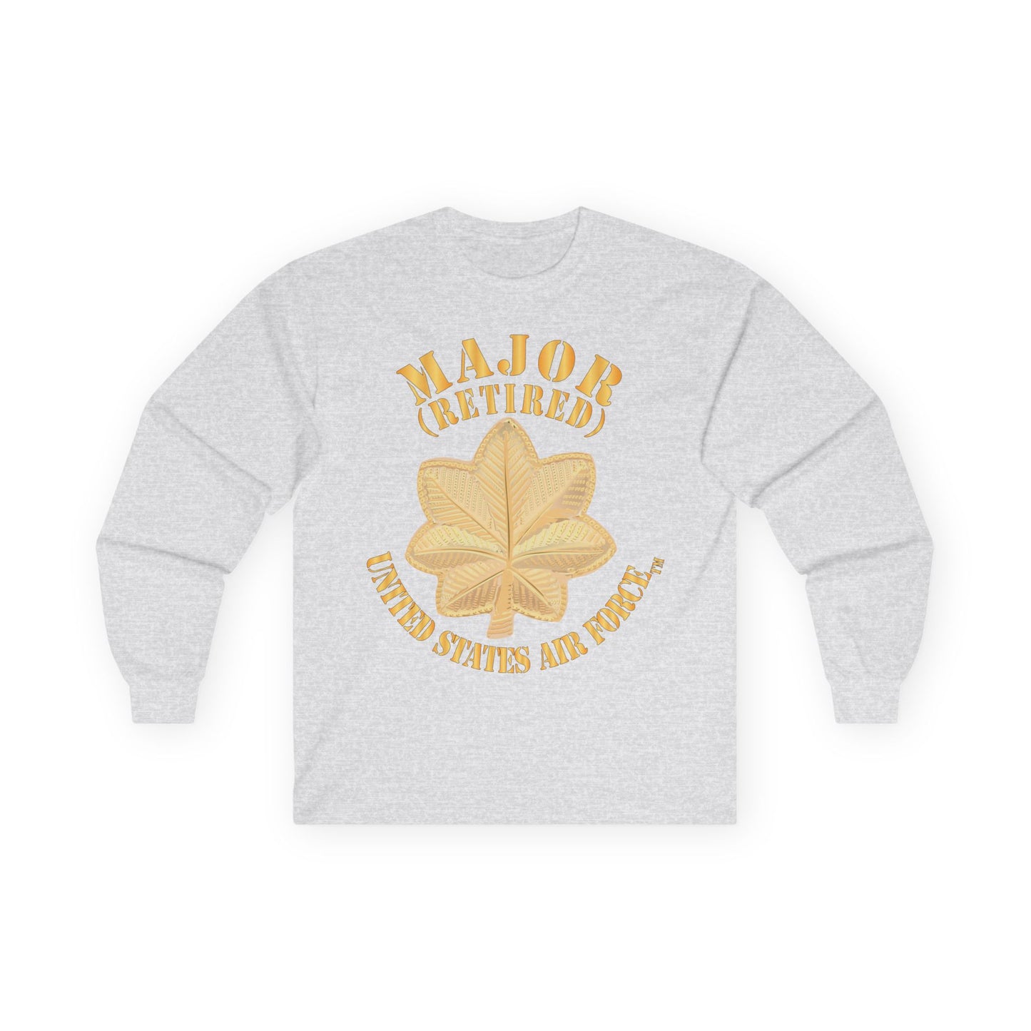 Unisex Ultra Cotton Long Sleeve Tee - USAF - Major - Retired X 300