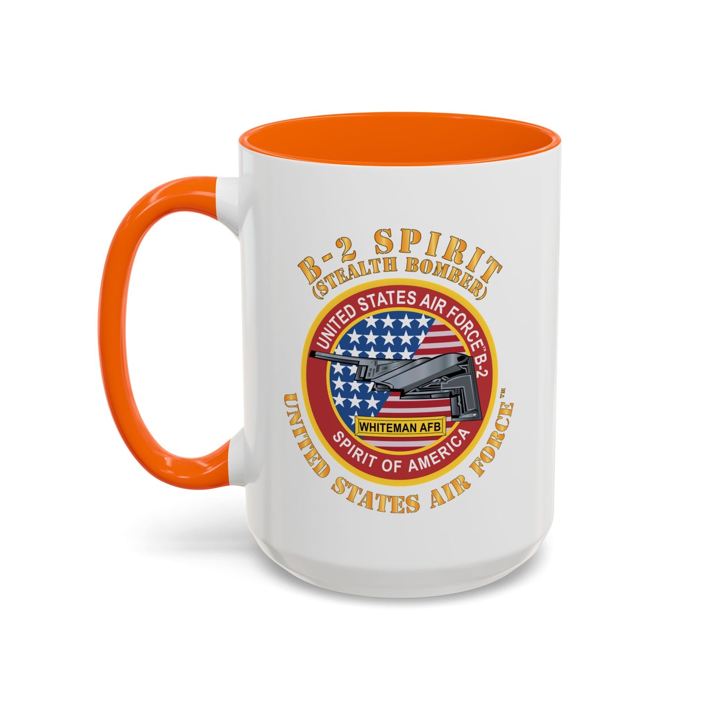 Accent Coffee Mug (11oz & 15oz) - USAF - B2 - Spirit - Stealth Bomber X 300