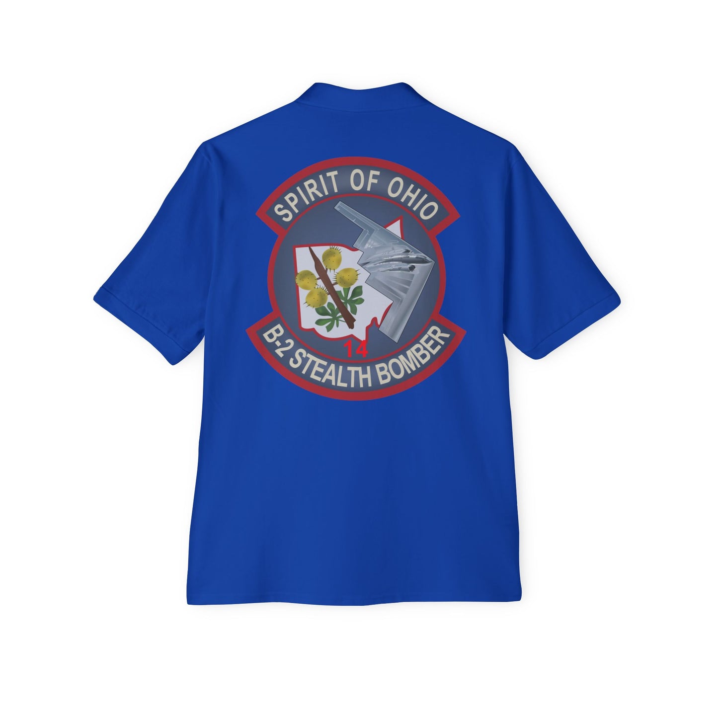 Men's Piqué Polo - USAF - B2 - Spirit of Ohio - Stealth Bomber wo txt X 300