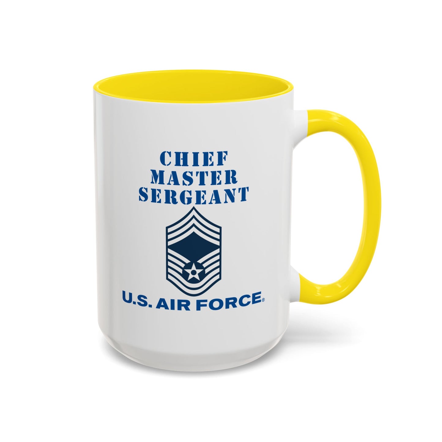 Accent Coffee Mug (11oz & 15oz) - USAF - Chief Master Sergeant (E9a) - 2020 - US Air Force w Text X 300