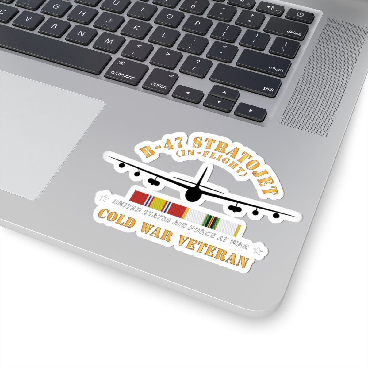 Kiss-Cut Stickers - USAF - B-47 Stratojet - In Flt - Silhouette - Cold War Veteran X 300