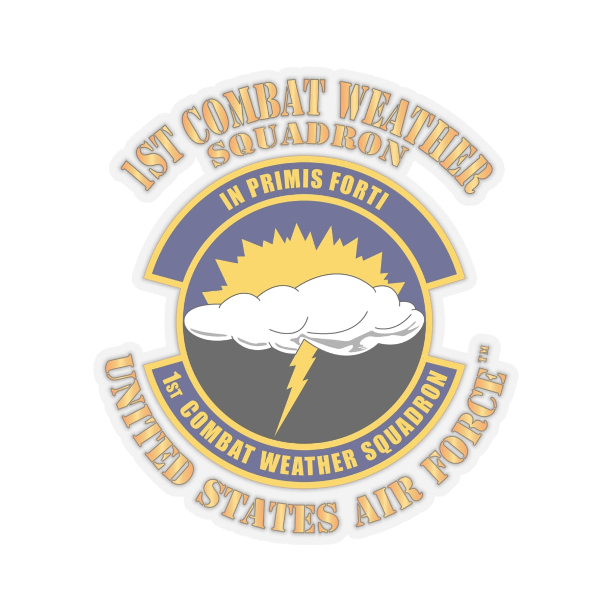 Kiss-Cut Stickers - USAF - 1st Combat Weather Squadron
