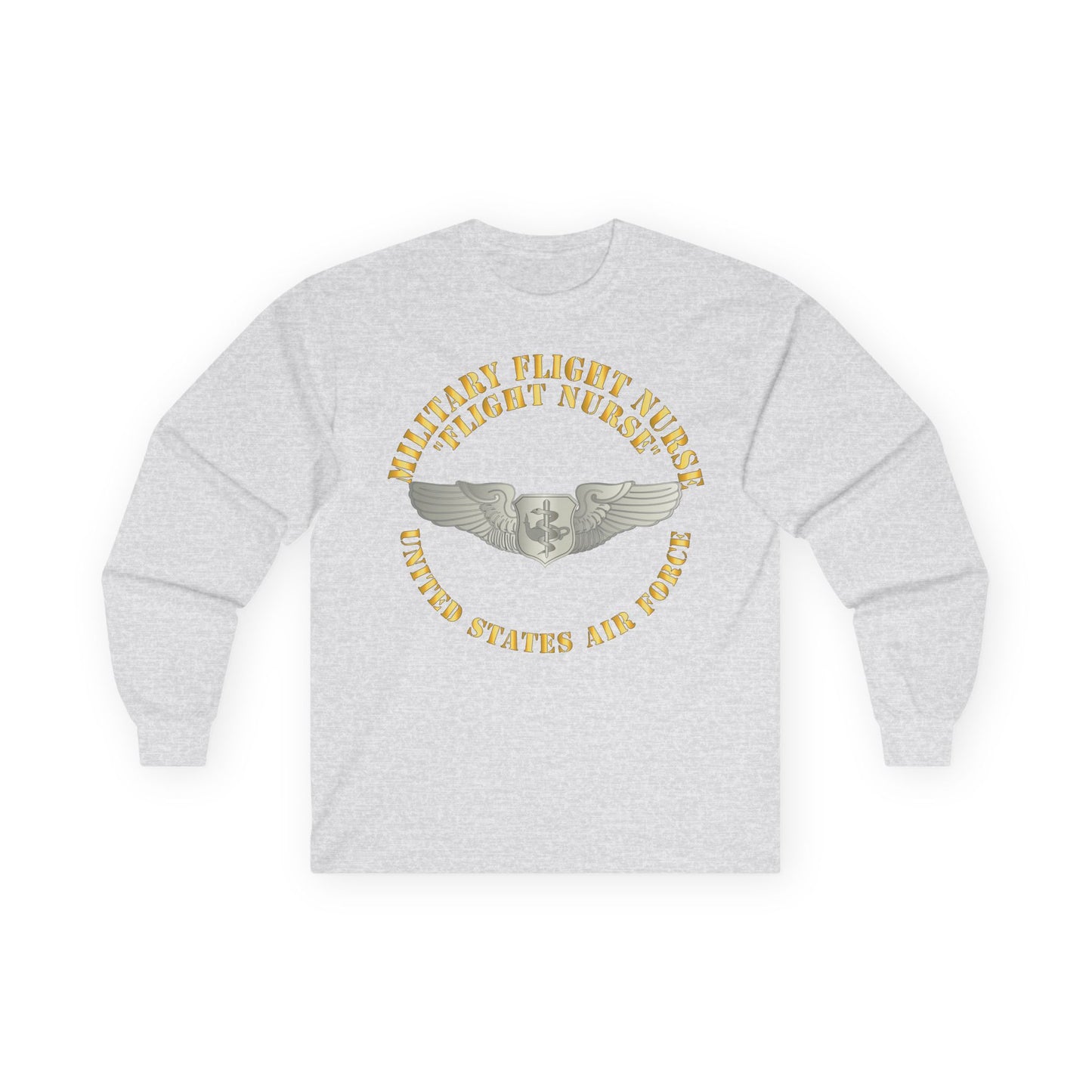 Unisex Ultra Cotton Long Sleeve Tee - USAF - Military Flight Nurse - Flight Nurse - Basic
