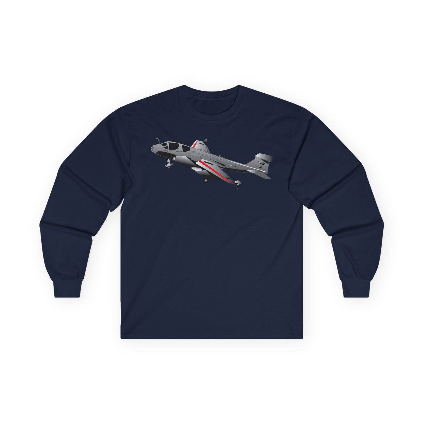 Unisex Ultra Cotton Long Sleeve Tee - Aircraft - Navy - A-6A Intruder X 300