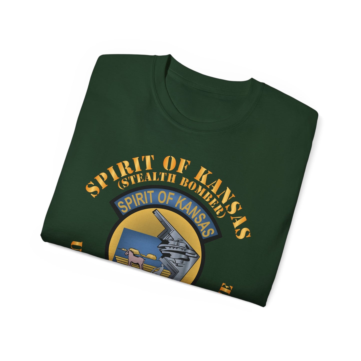 Unisex Ultra Cotton Tee -USAF - B2 - Spirit of Kansas - Stealth Bomber X 300