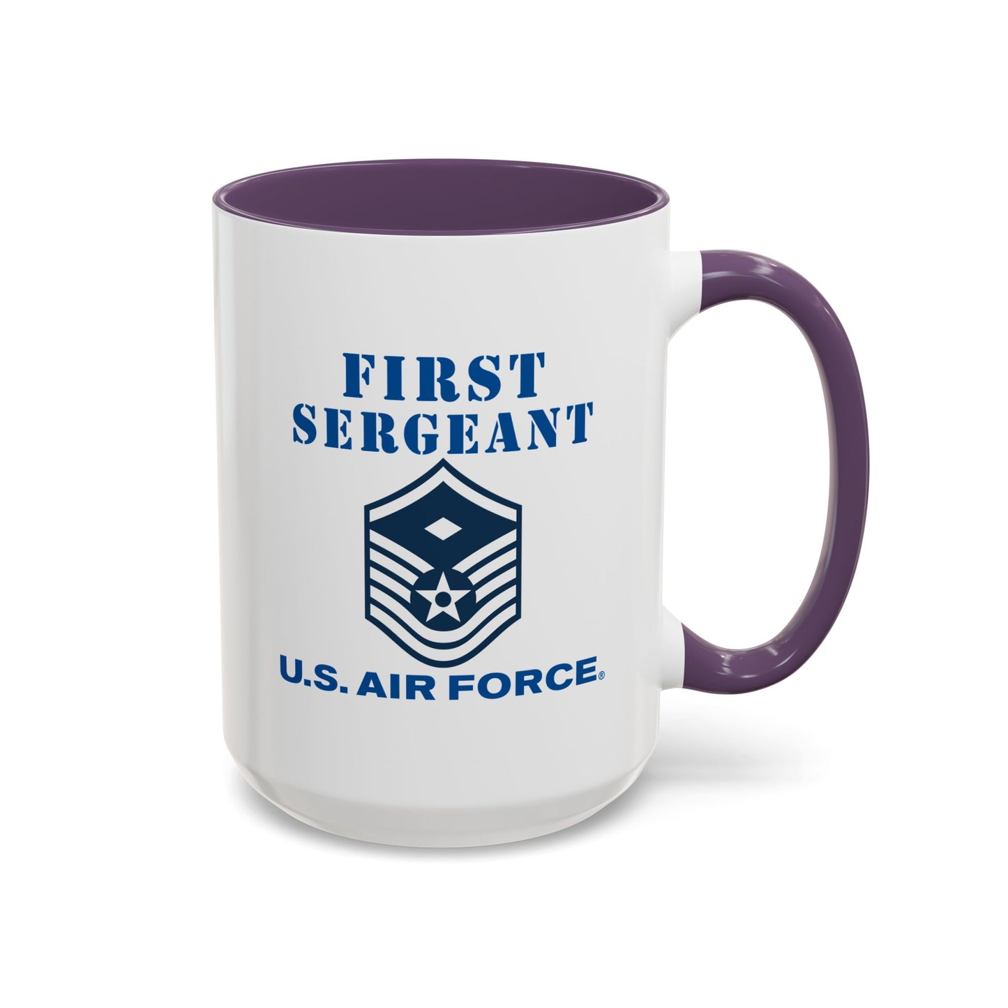 Accent Coffee Mug (11oz & 15oz) - USAF - First Sergeant (E7b) - 2020 - US Air Force w Text X 300