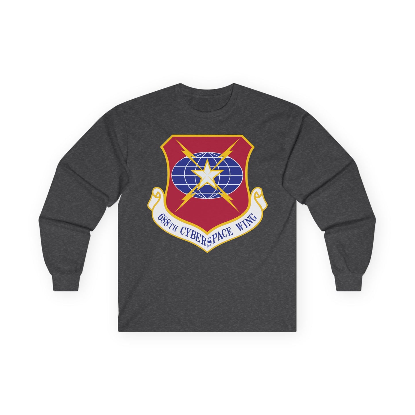 Unisex Ultra Cotton Long Sleeve Tee - USAF - 688th Cyberspace Wing wo Txt X 300