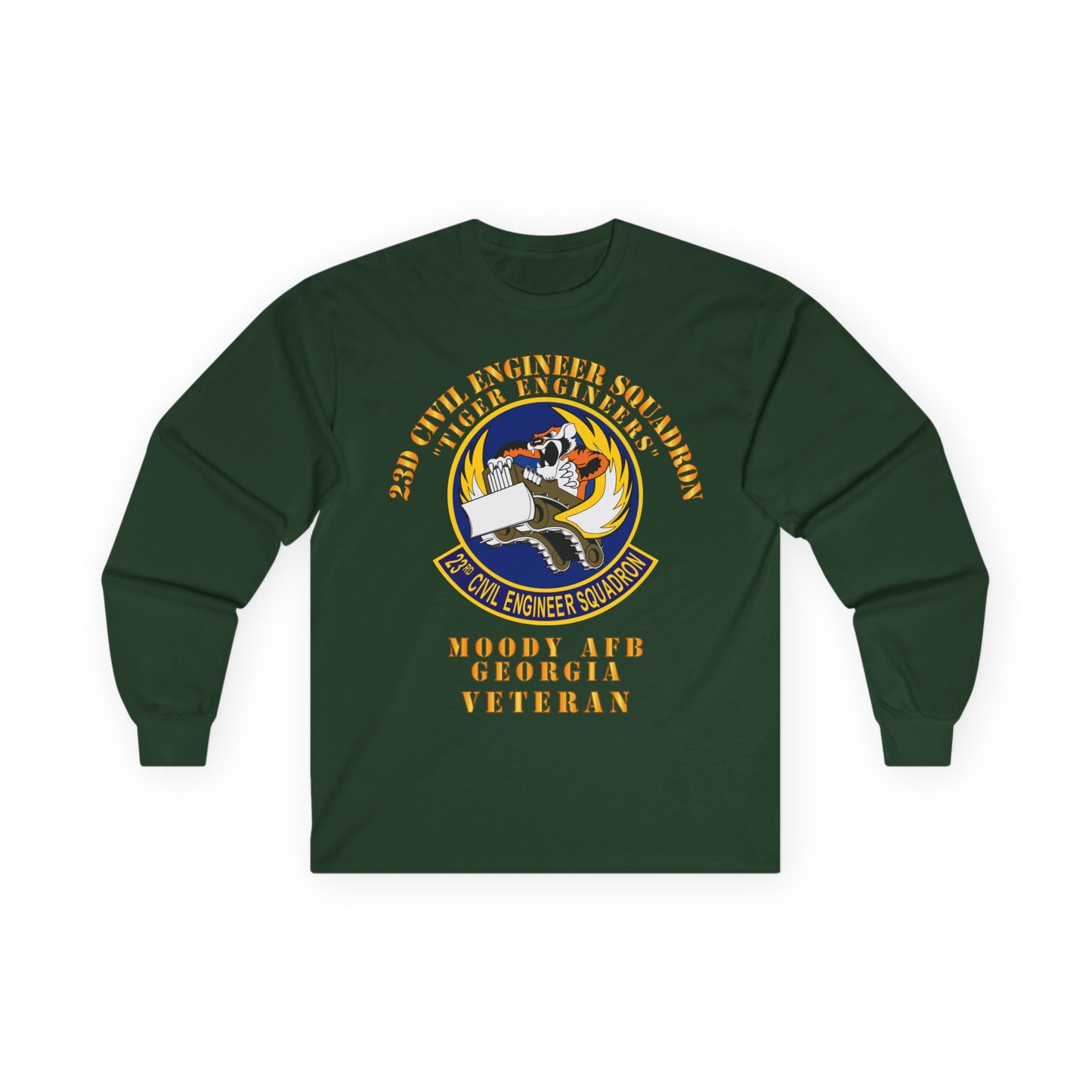 Unisex Ultra Cotton Long Sleeve Tee - USAF - 23d Civil Engineer Squadron - Tiger Engineers - Moody AFB, GA