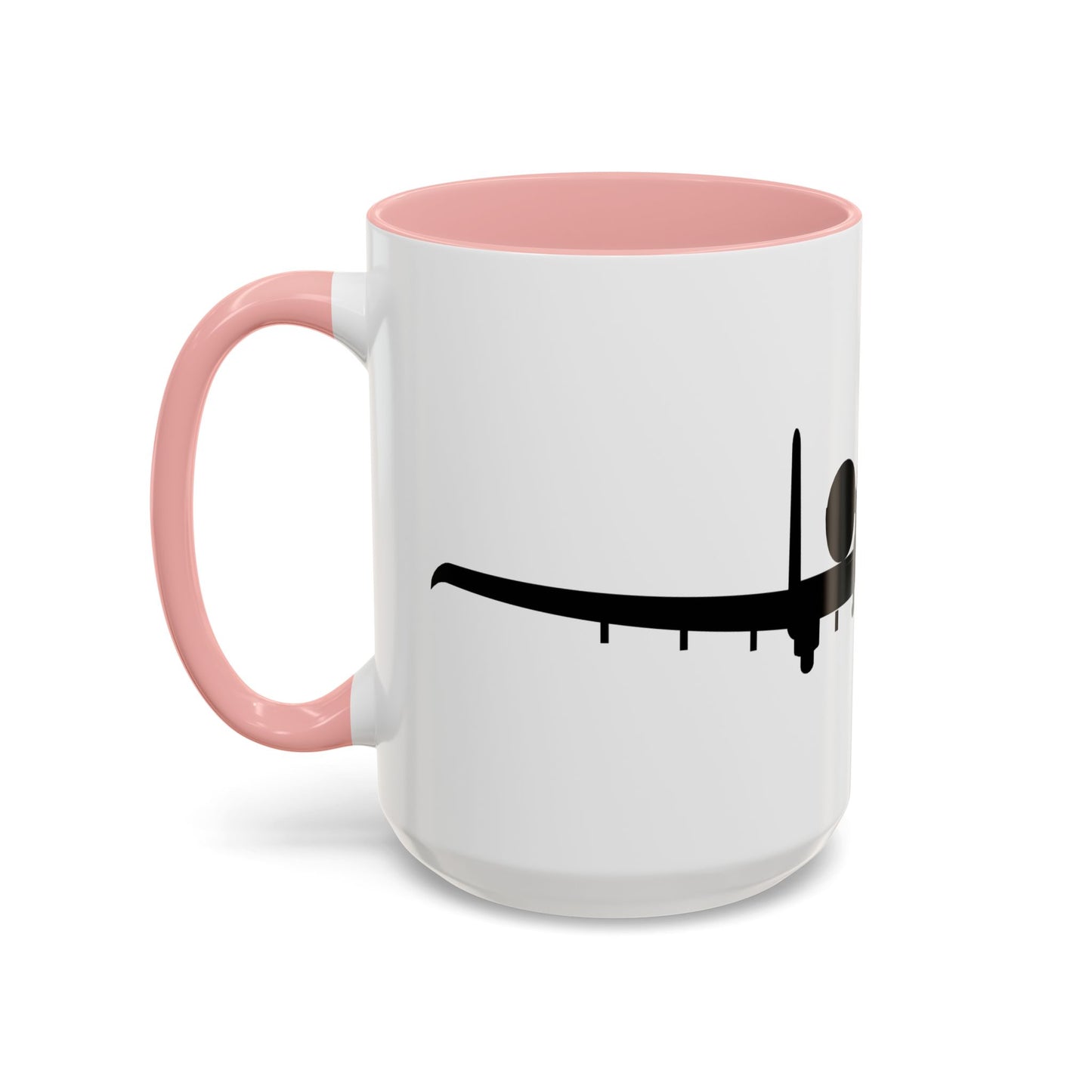 Accent Coffee Mug (11oz & 15oz) - Aircraft - USAF - A-10 Thunderbolt II - Front - Silhouette X 300