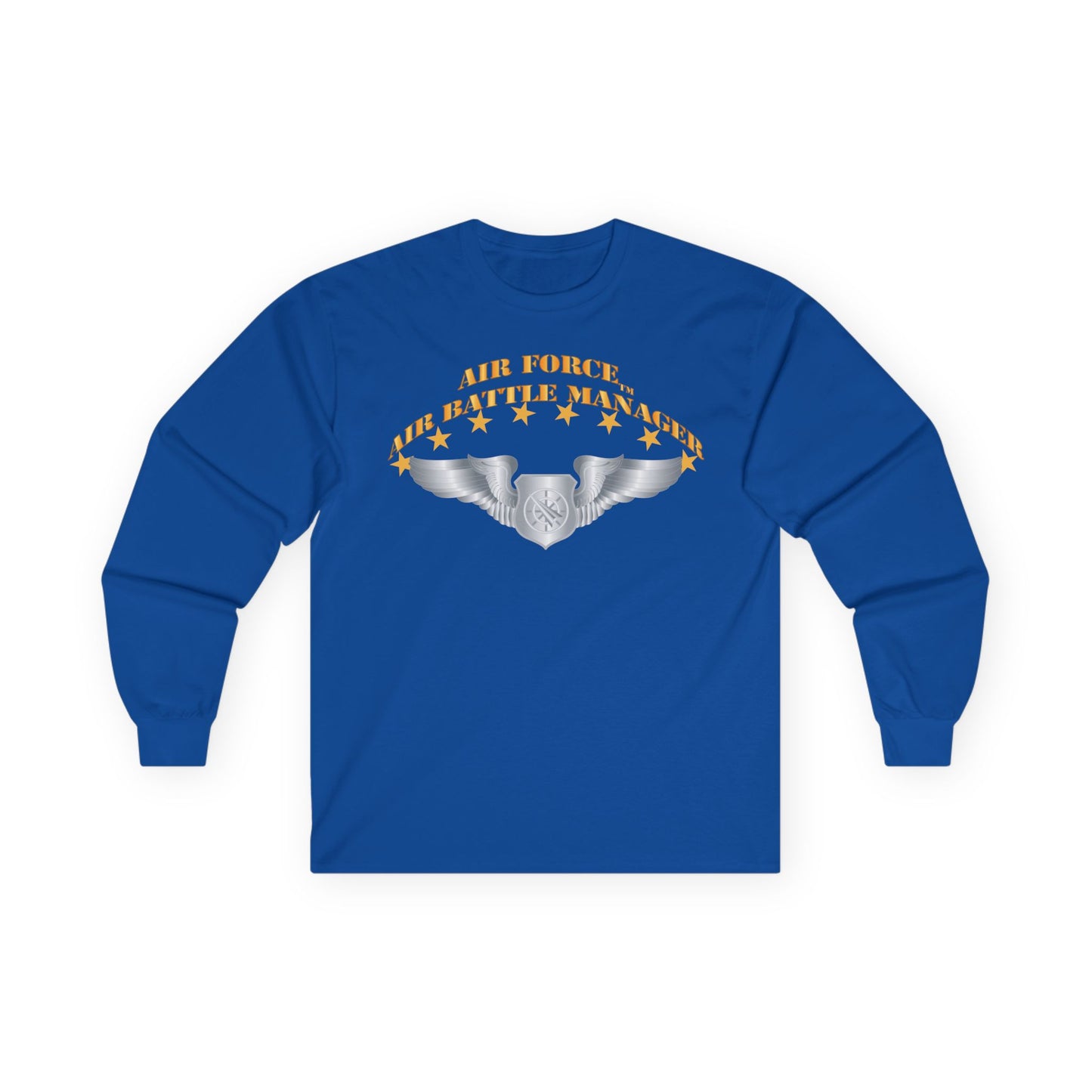 Unisex Ultra Cotton Long Sleeve Tee - USAF - Air Battle Manager - Basic Wings X 300