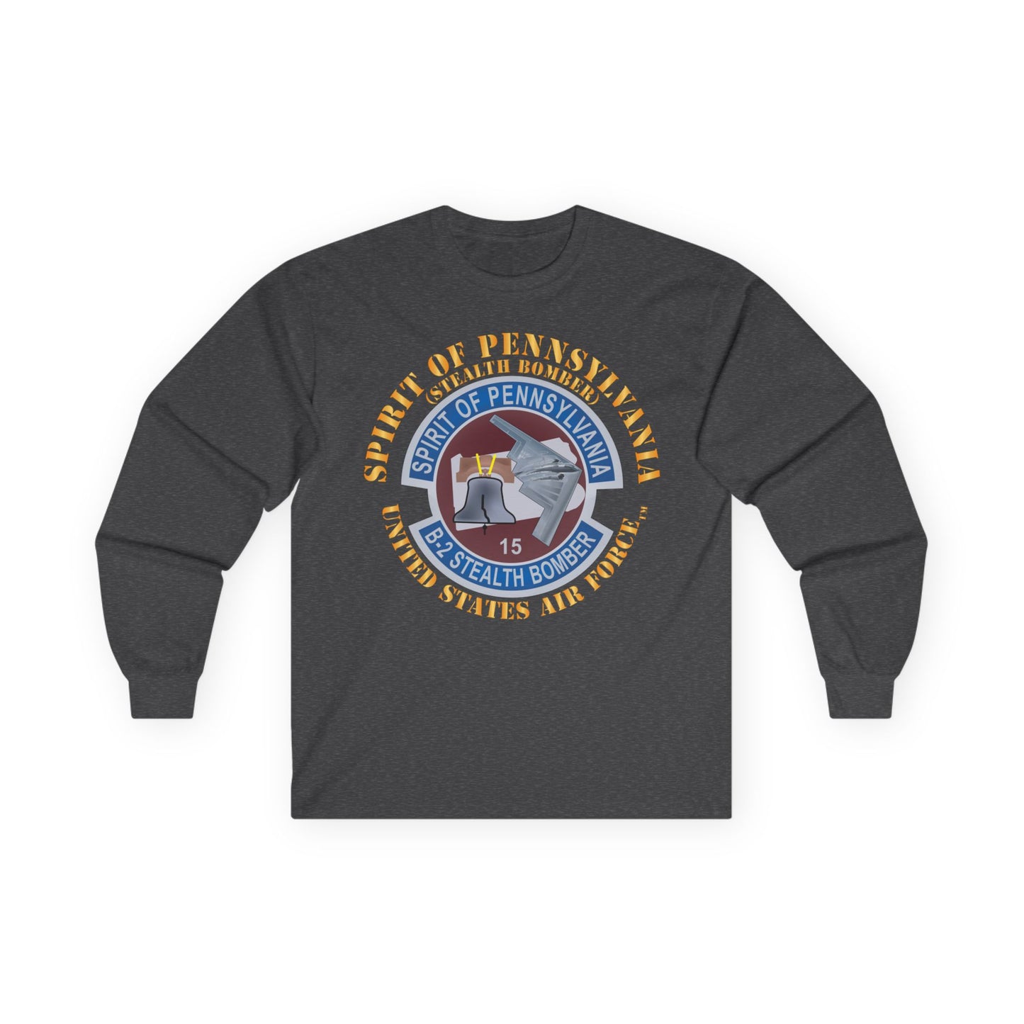 Unisex Ultra Cotton Long Sleeve Tee - USAF - B2 - Spirit of Pennsylvania Stealth Bomber X 300