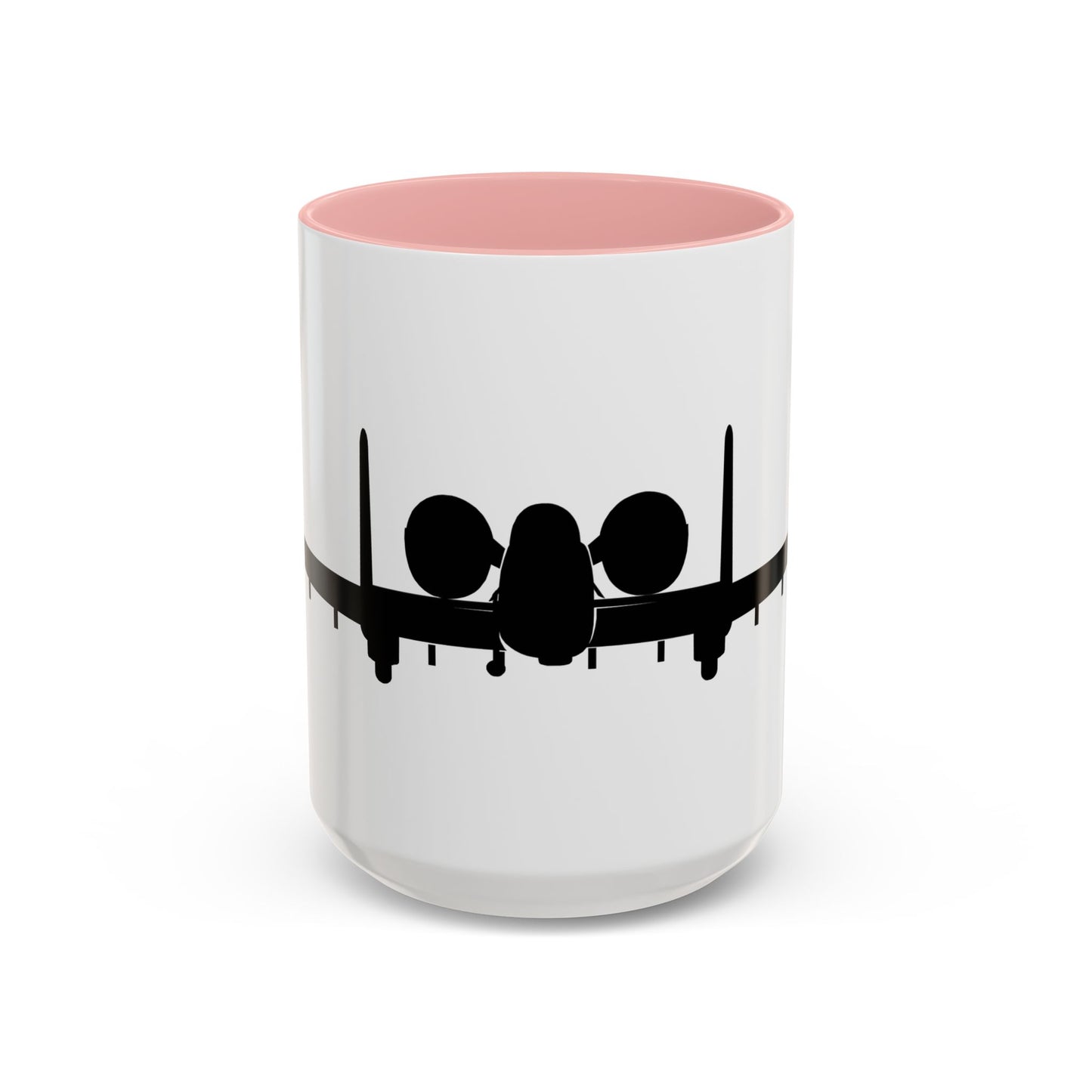 Accent Coffee Mug (11oz & 15oz) - Aircraft - USAF - A-10 Thunderbolt II - Front - Silhouette X 300
