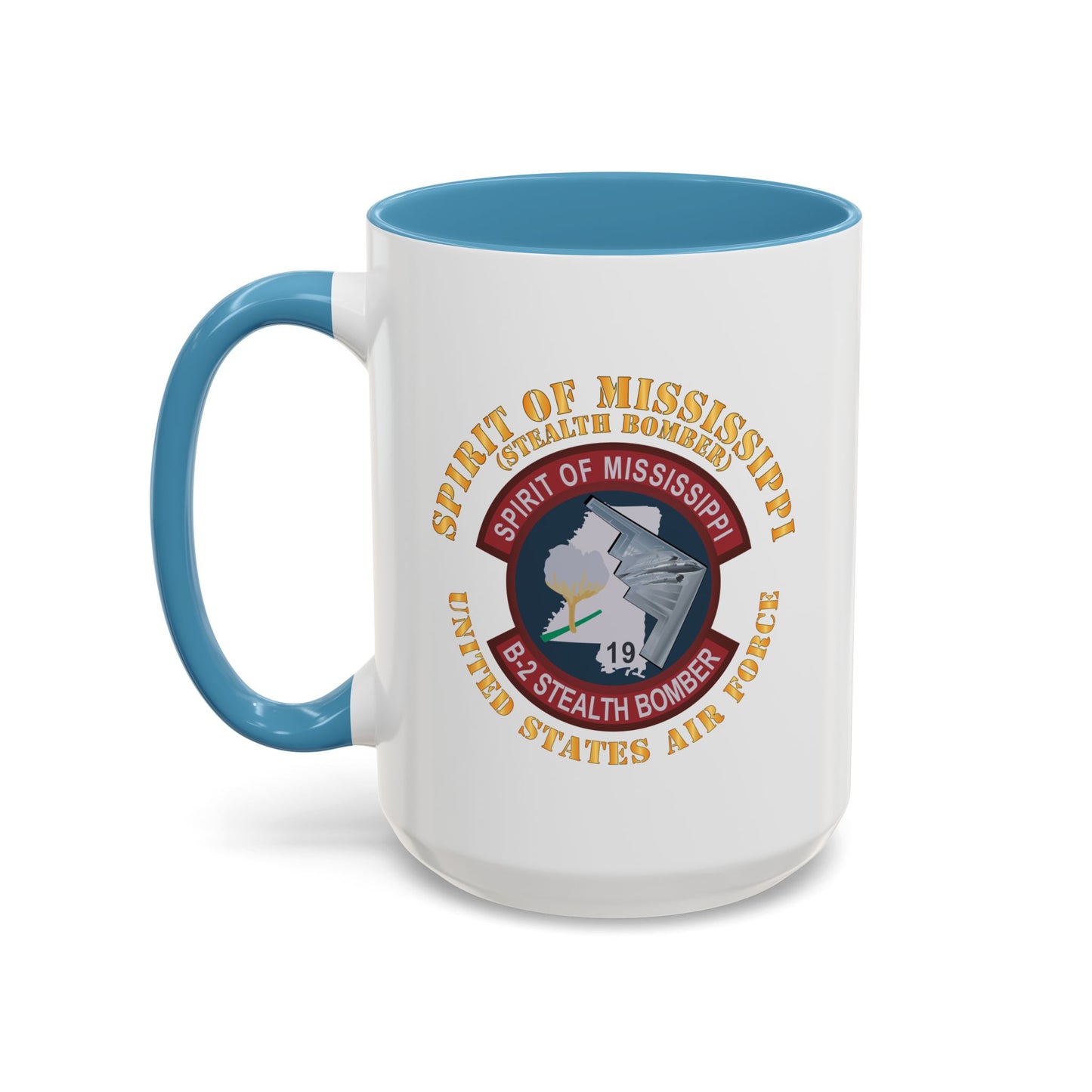 Accent Coffee Mug (11oz & 15oz) - USAF - B2 - Spirit of Mississippi - Stealth Bomber X 300