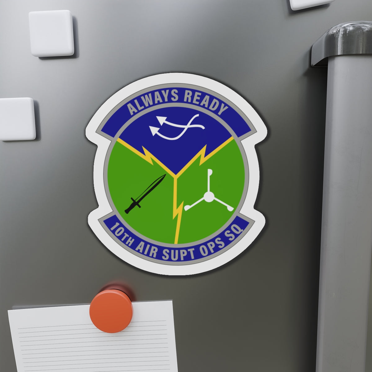 Die-Cut Magnet - USAF - 10th Air Support Operations Squadron wo txt