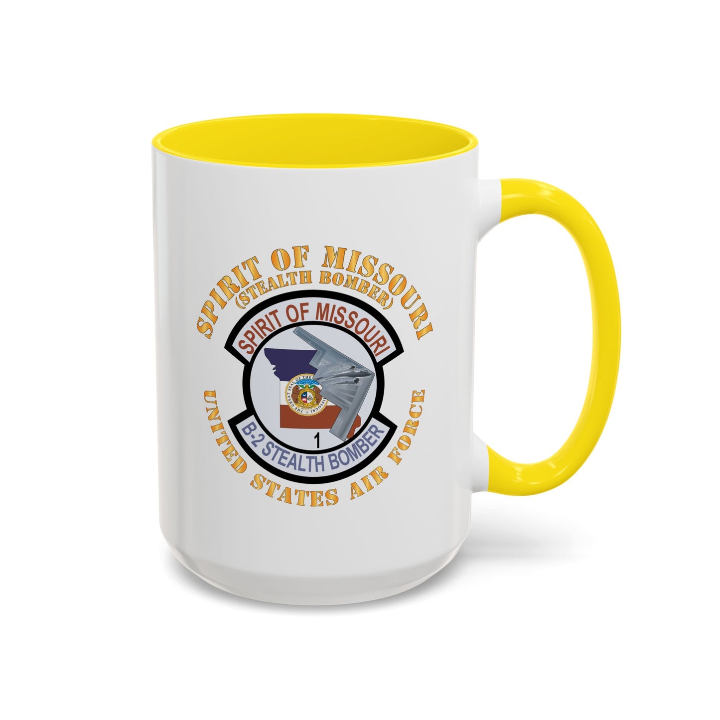 Accent Coffee Mug (11oz & 15oz) - USAF - B2 - Spirit of Missouri Stealth Bomber X 300