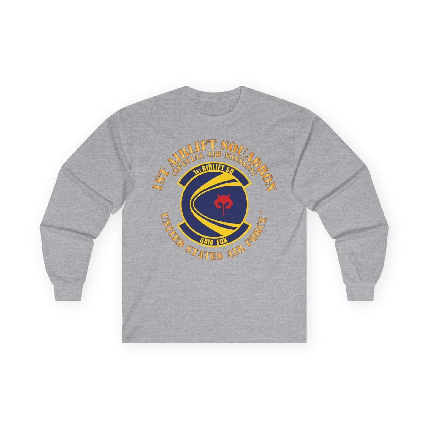 Unisex Ultra Cotton Long Sleeve Tee - USAF - 1st Airlift Squadron X 300