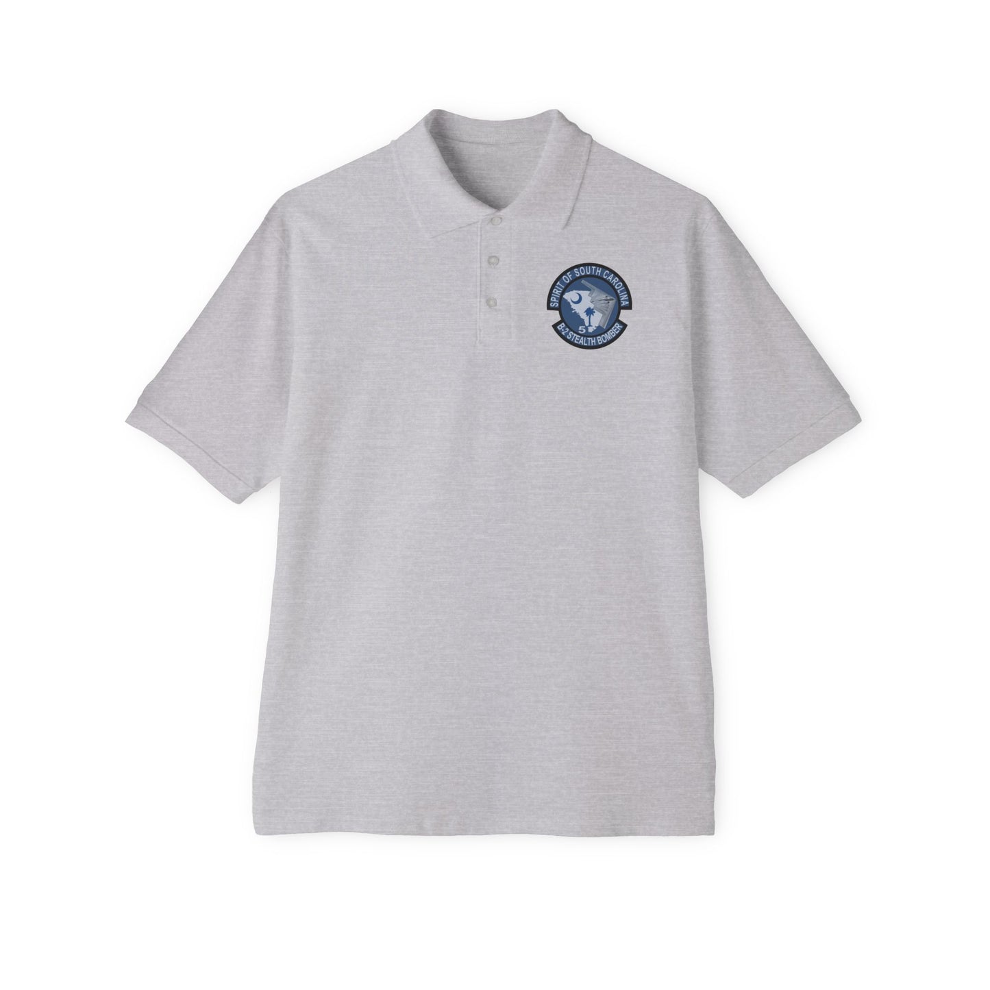 Men's Piqué Polo - USAF - B2 - Spirit of South Carolina Stealth Bomber wo Txt X 300