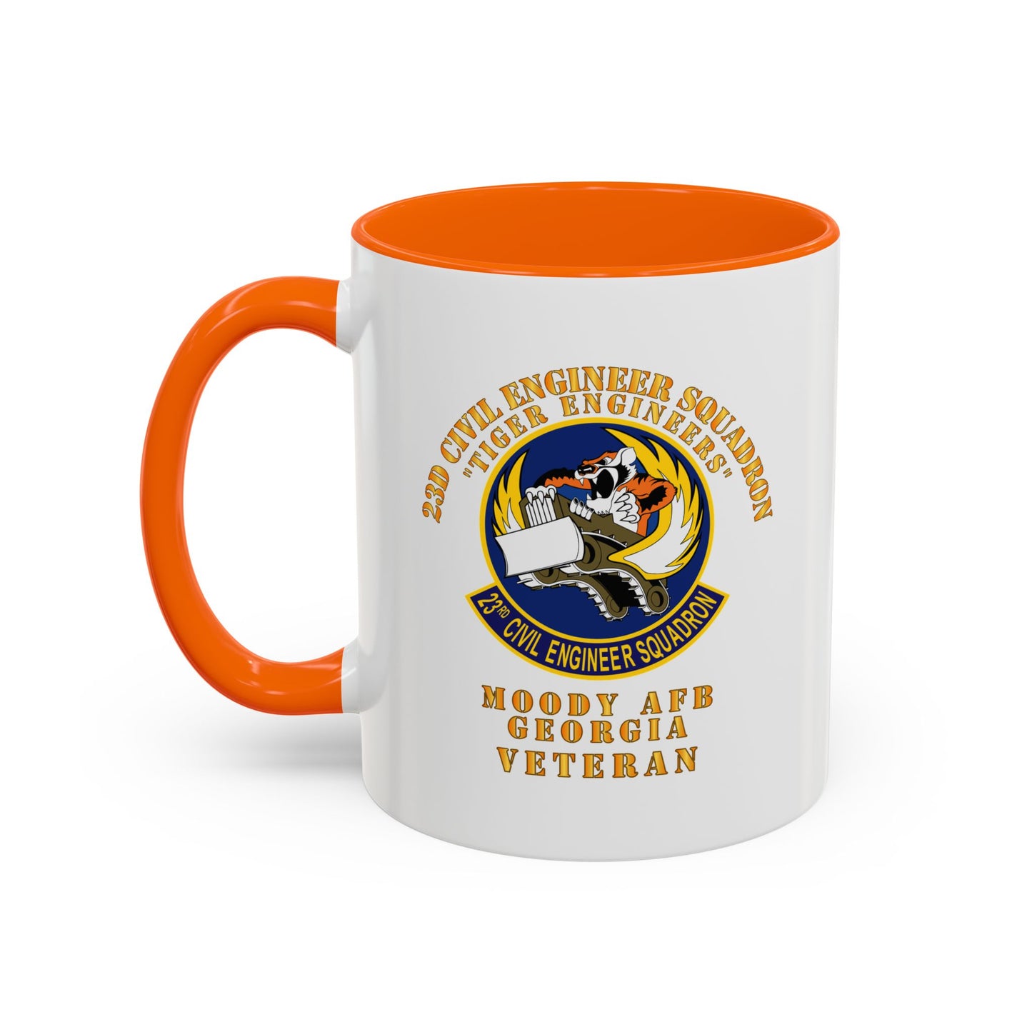 Accent Coffee Mug (11oz & 15oz) - USAF - 23d Civil Engineer Squadron - Tiger Engineers - Moody AFB, GA