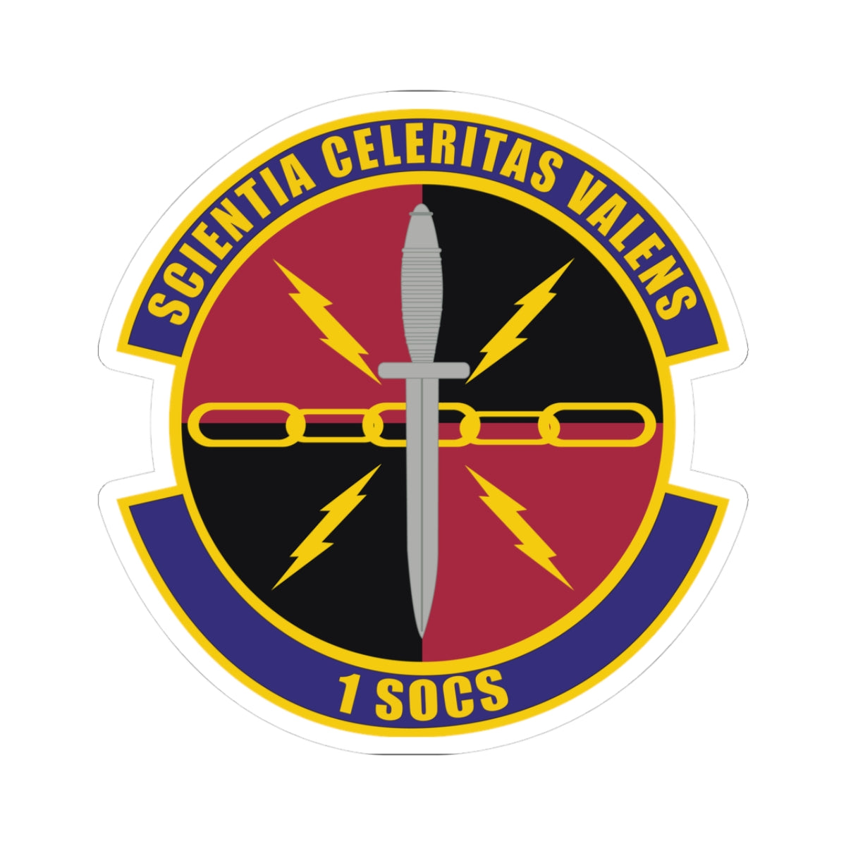Kiss-Cut Stickers - USAF - 1st Special Operations Communication Squadron wo txt