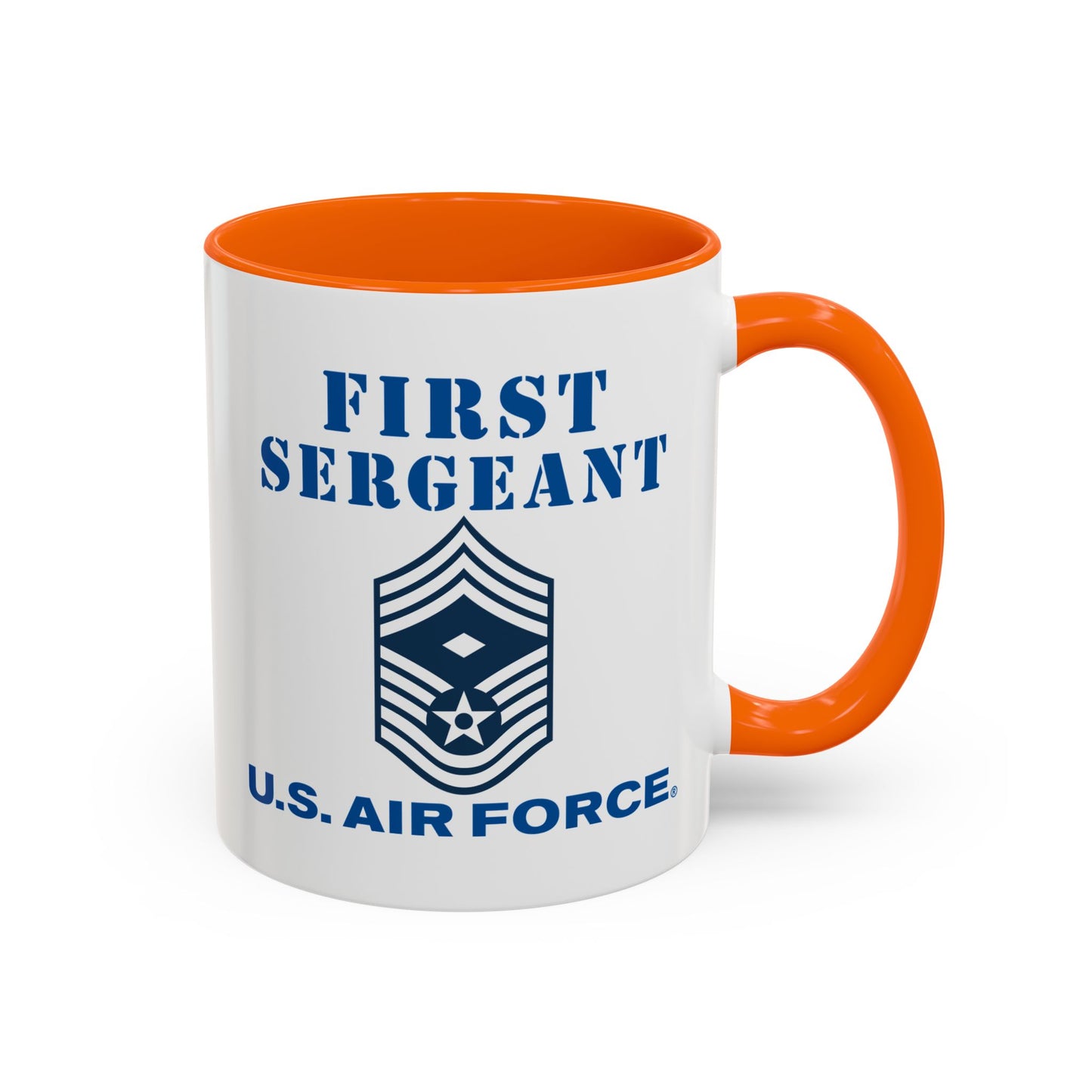 Accent Coffee Mug (11oz & 15oz) - USAF - First Sergeant (E9b) - 2020 - US Air Force w Text X 300