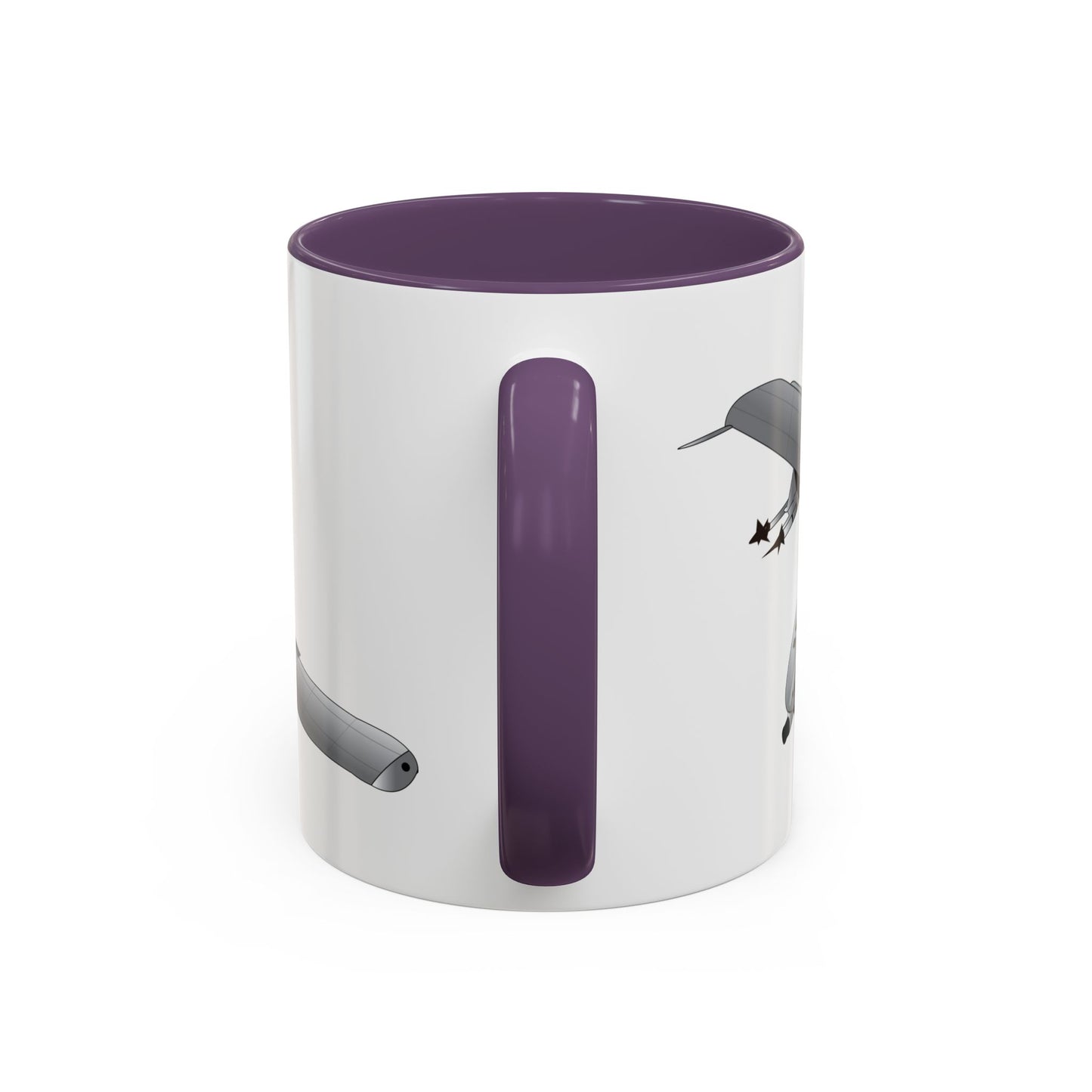 Accent Coffee Mug (11oz & 15oz) - Aircraft - A10 - Front - Top - Oblique X 300