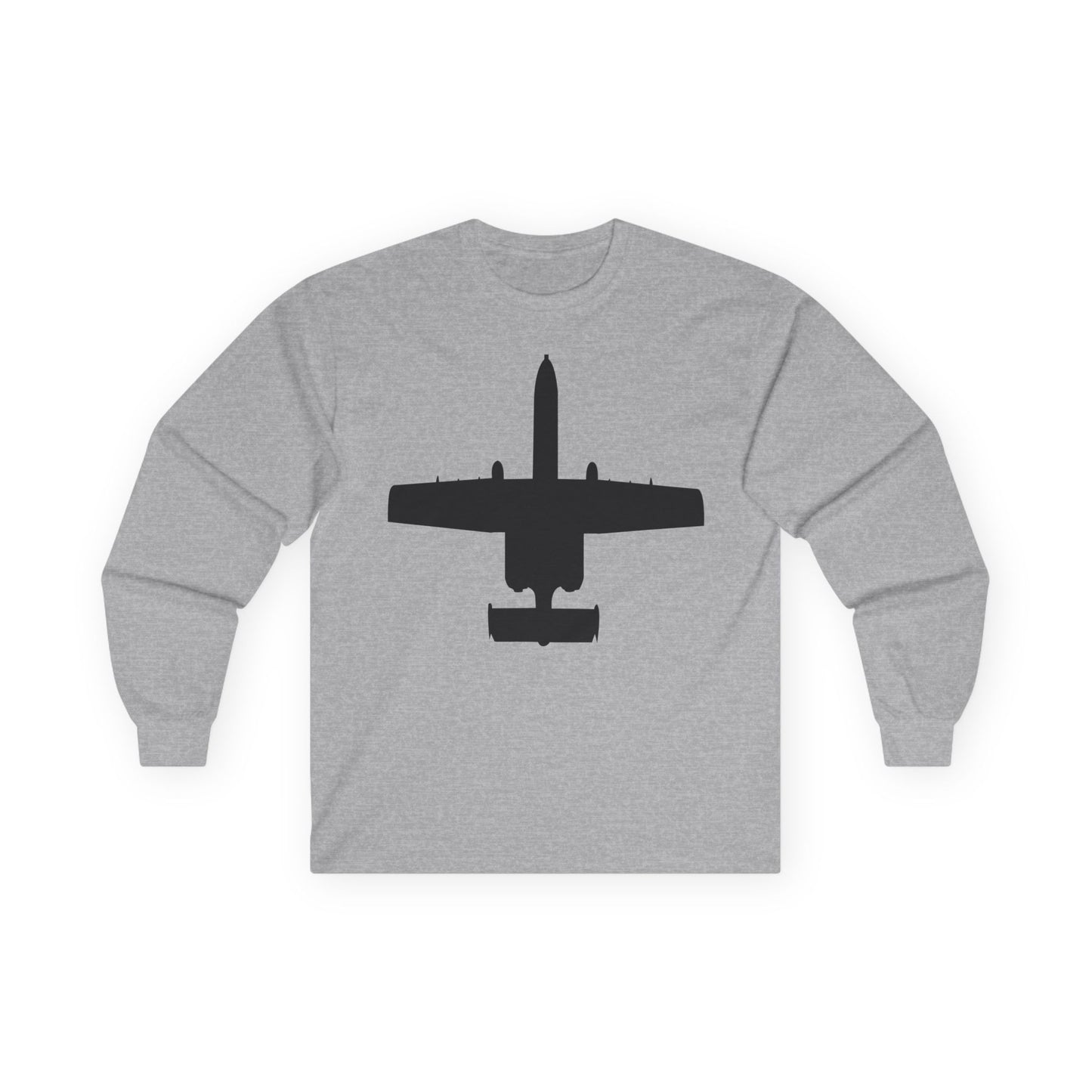 Unisex Ultra Cotton Long Sleeve Tee - Aircraft - USAF - A-10 Thunderbolt II - Top - Silhouette X 300