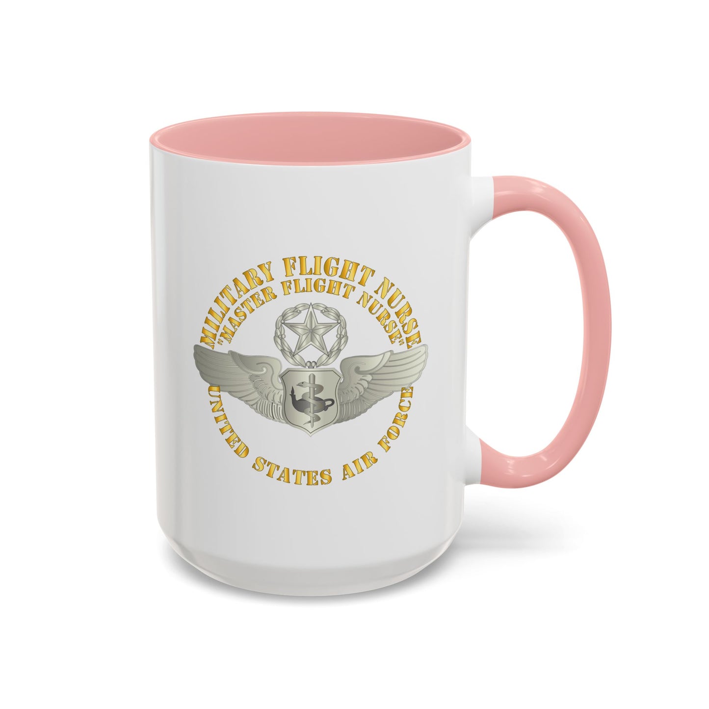 Accent Coffee Mug (11oz & 15oz) - USAF - Military Flight Nurse - Flight Nurse - Master